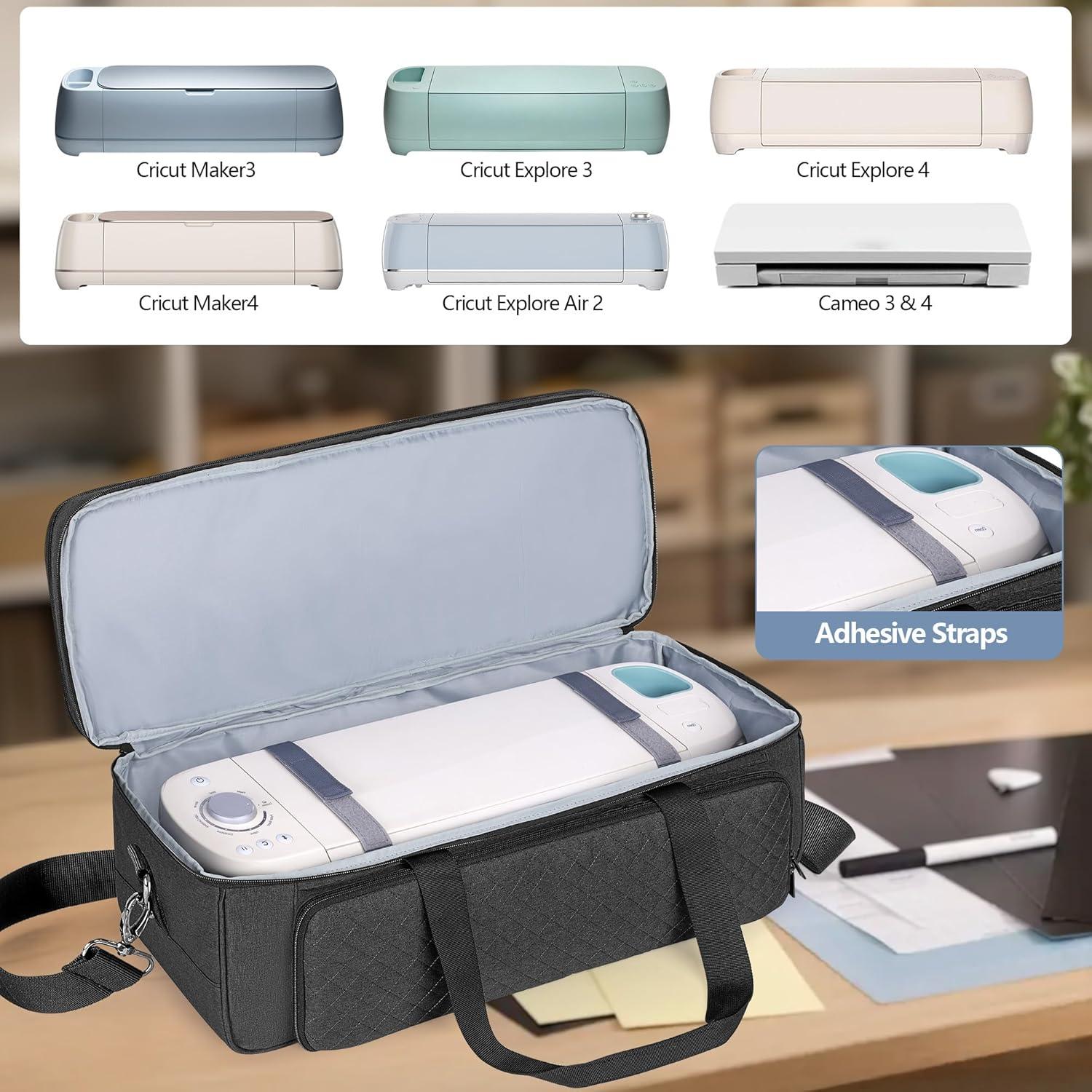 Funda de Doble Capa LUXJA para Cricut Maker y Explore - Negro