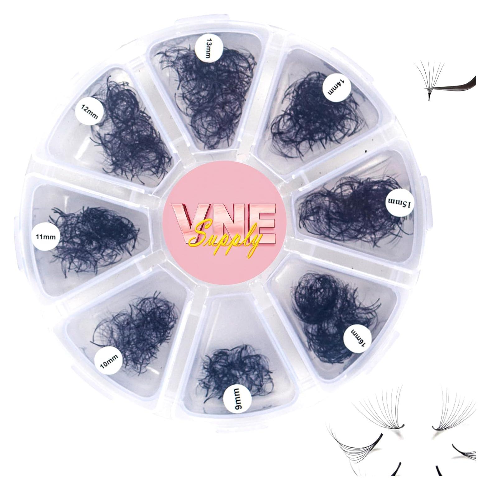 Extensiones de Pestañas VNE 500 Ventiladores 9-16mm Rizado D