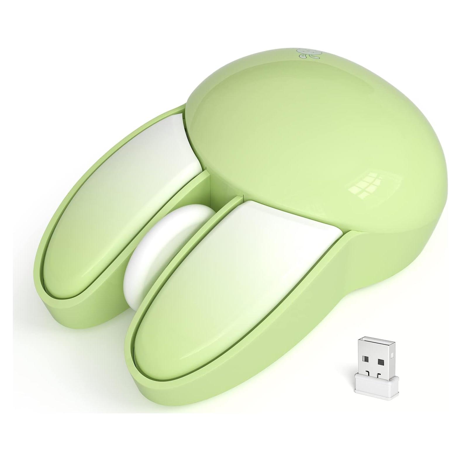 Ratón Inalámbrico Silencioso MOFII Conejo Verde 2.4 GHz
