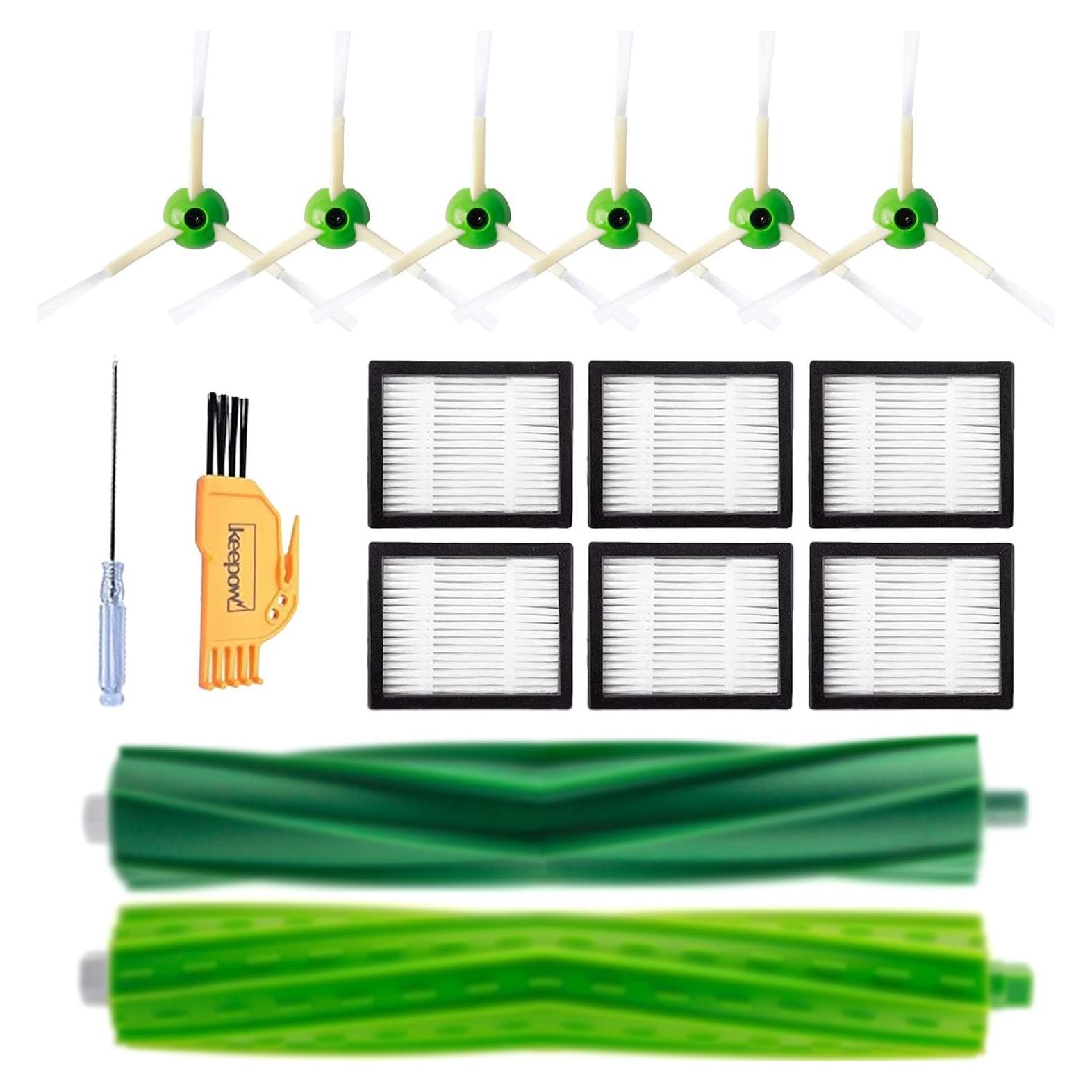 Accesorios KEEPOW para iRobot Roomba i7 E5 E6 - 6 Filtros HEPA y Cepillos