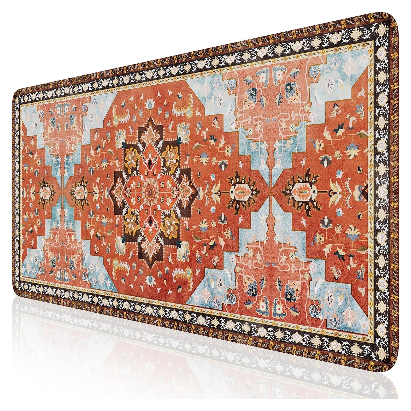 Alfombrilla de Ratón iLeadon XXL Naranja 90x40cm Bordes Cosidos