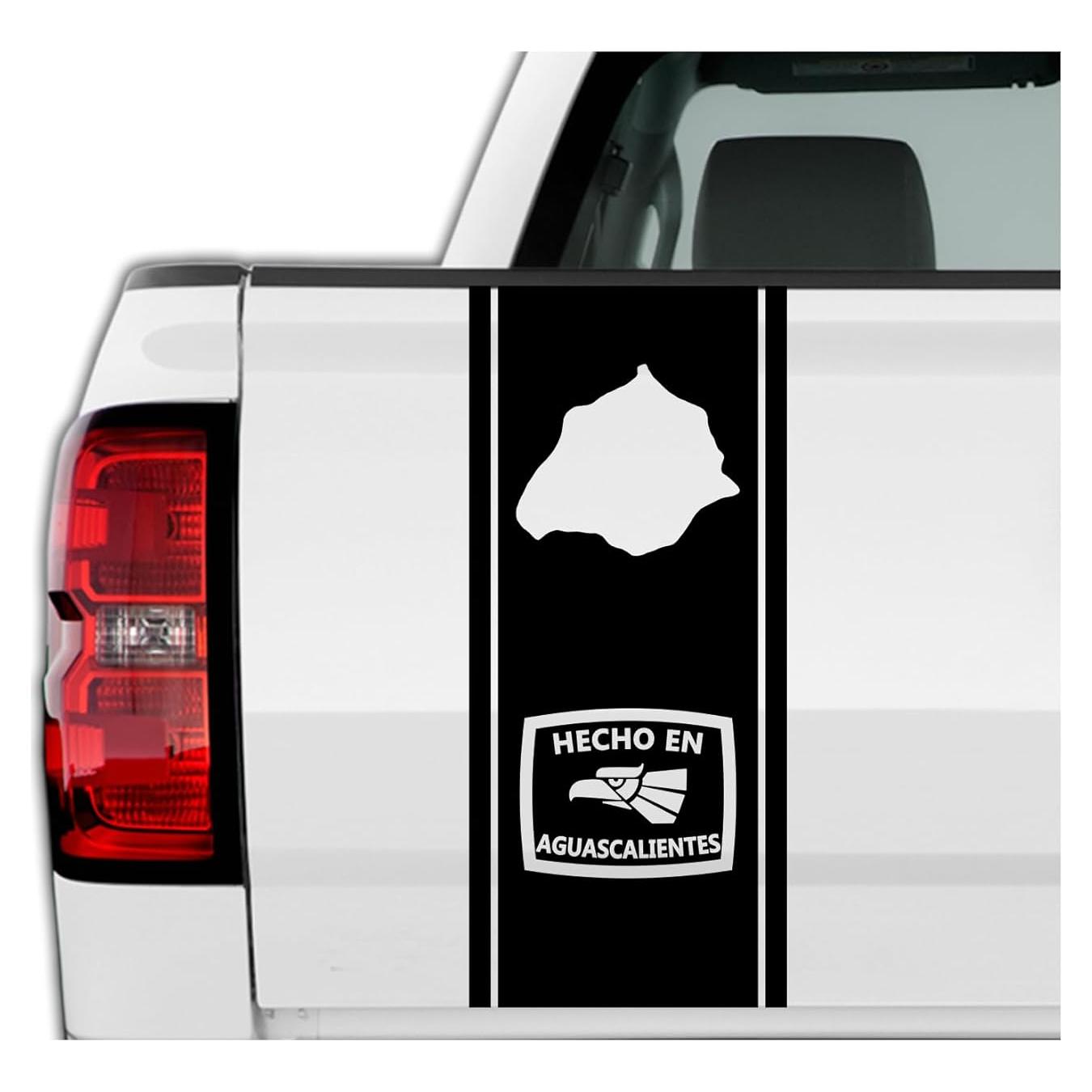 Calcomanía de Aguascalientes para Camioneta Vinilo 63.5x27.9cm