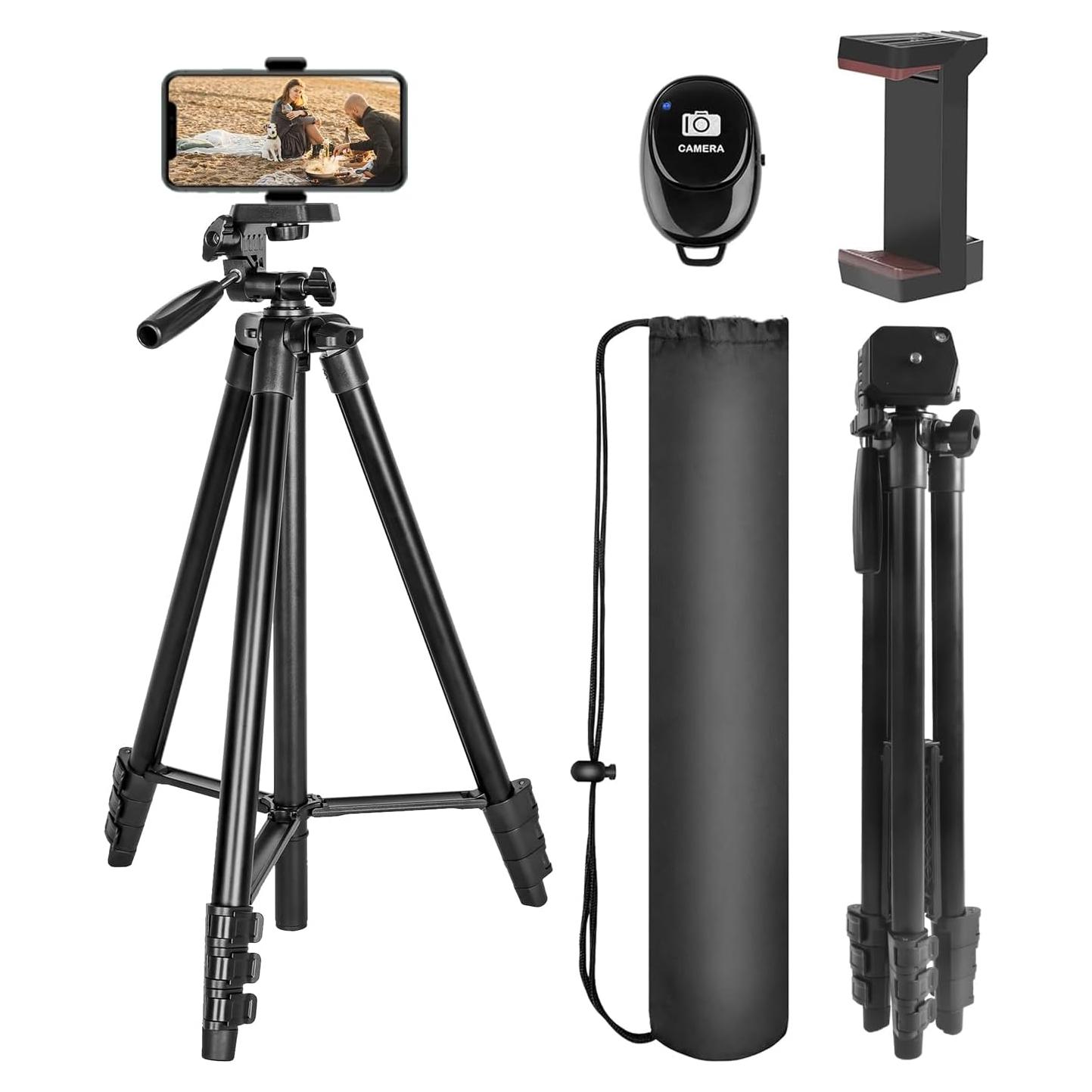 Trípode UEGOGO 62" para Teléfono y Cámara - Control Remoto
