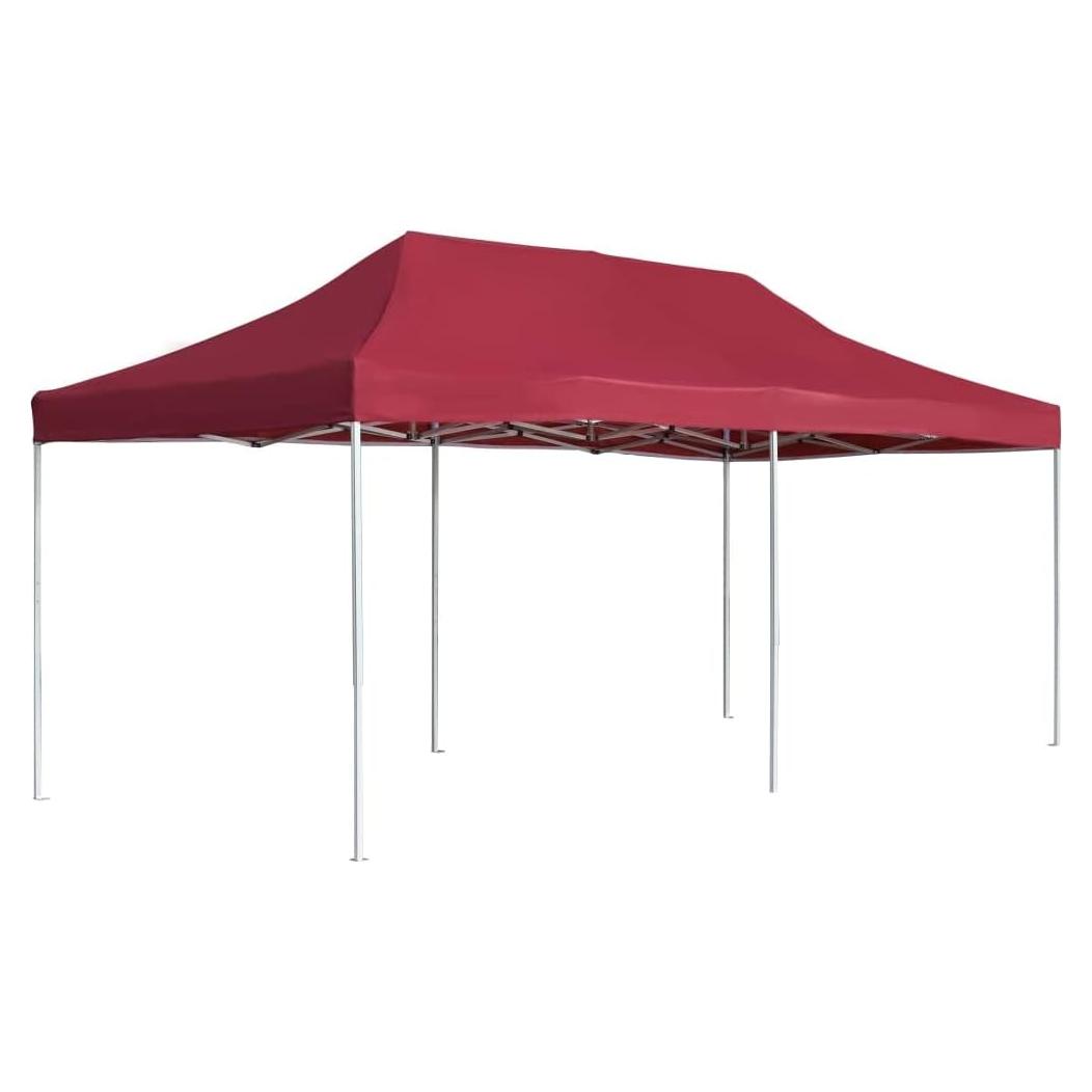 Carpa Plegable Profesional KCCLVER 5.7x3m Rojo Vino Resistente