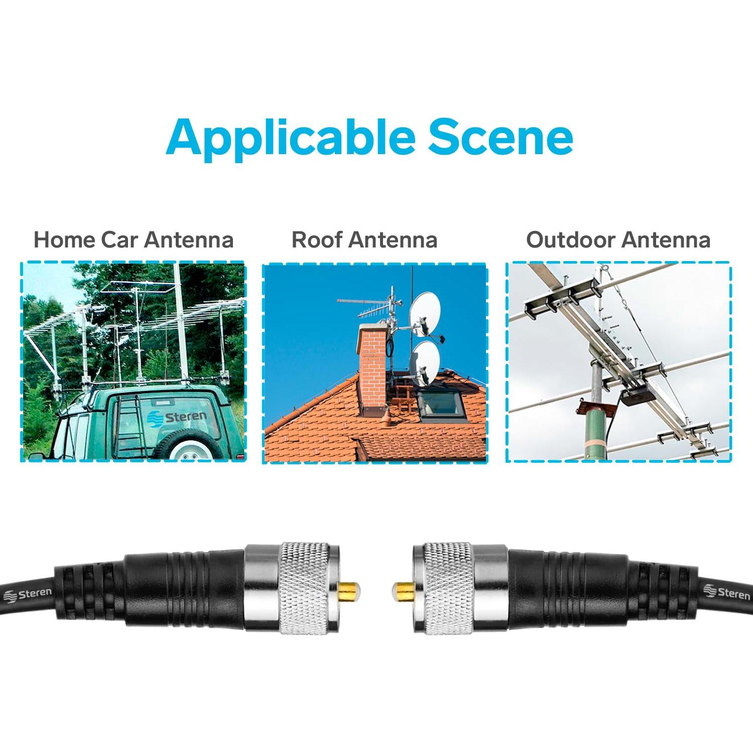 Cable Coaxial RG8X STEREN 1.83 m PL259 UHF 50 Ohm