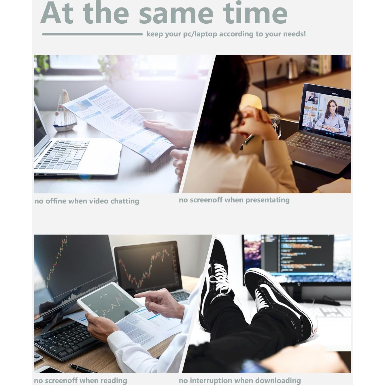 Geyes Mouse Jiggler Indetectable USB, 2 Modos, Metal Negro