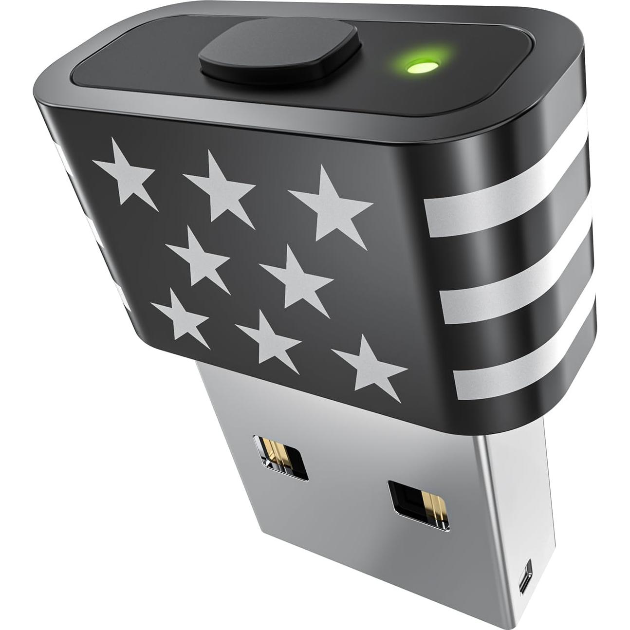 Geyes Mouse Jiggler Indetectable USB, 2 Modos, Metal Negro