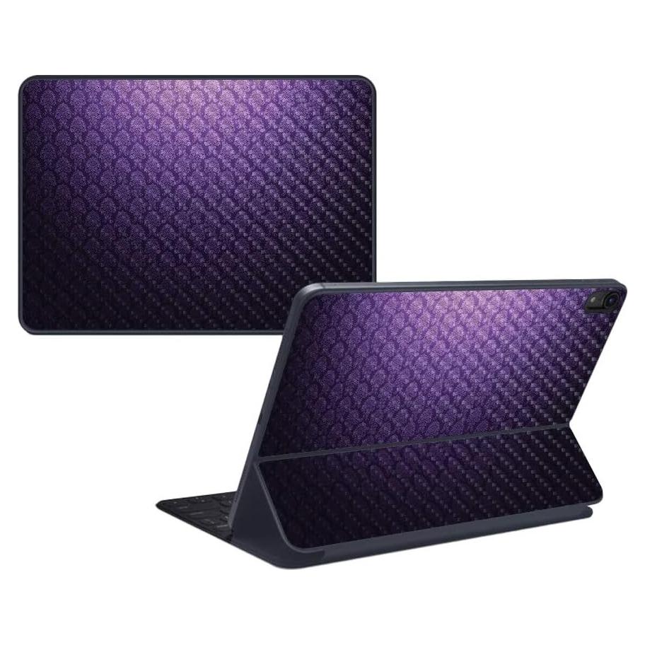 MightySkins Piel de Fibra de Carbono para iPad Pro 11" 2018 - Púrpura Antiguo