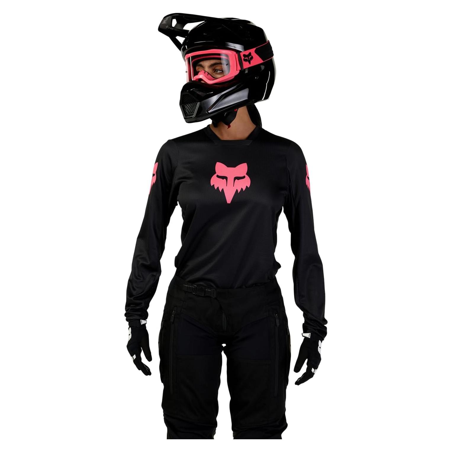 Jersey de Motocross Fox Racing Blackout Mujer - Negro