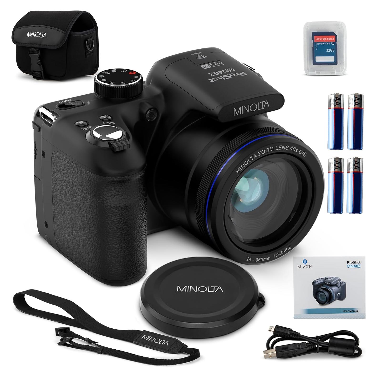 Cámara Digital Minolta MN40Z 20MP Zoom 40x Video FHD 1080p