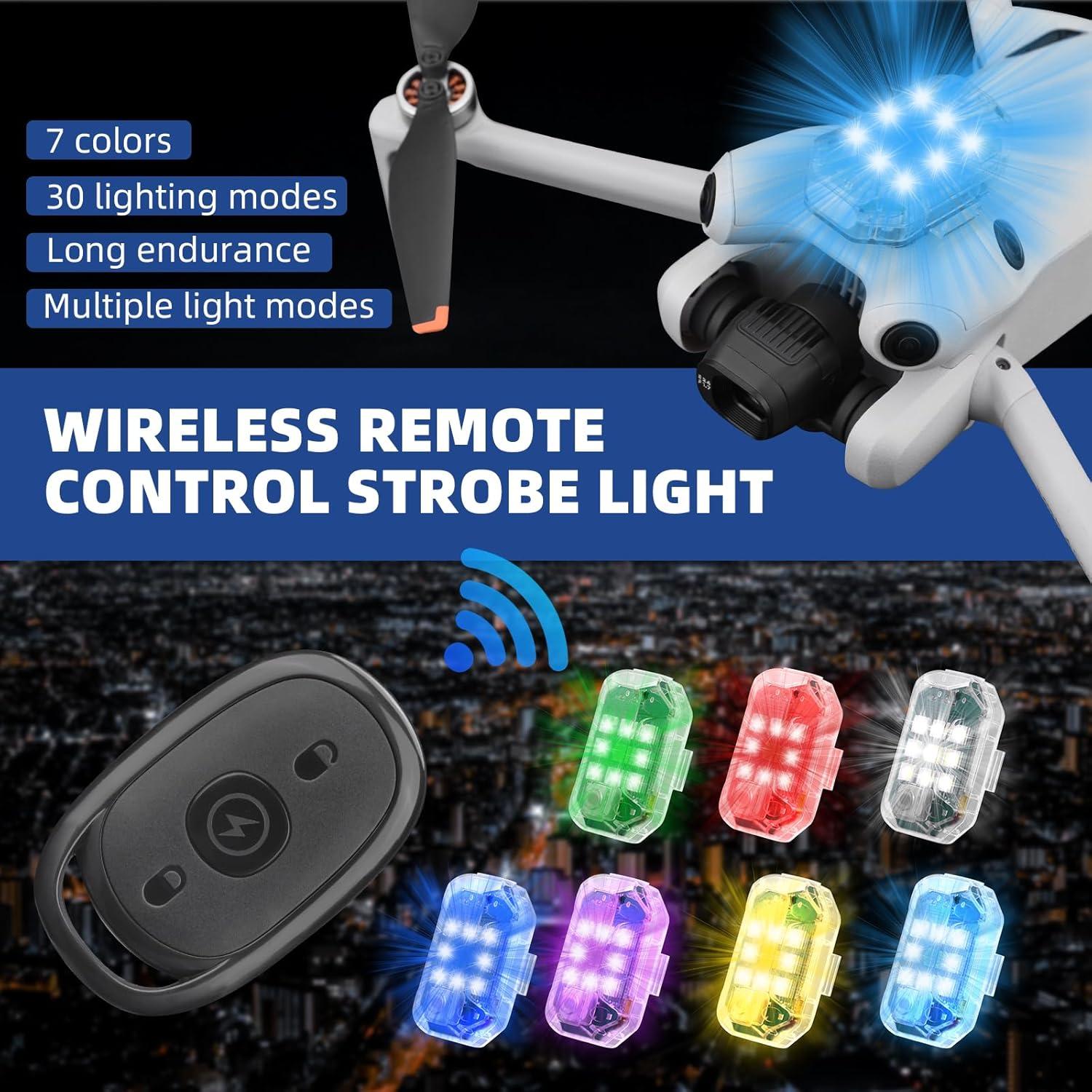 Luz estroboscópica LED HeiyRC para drones y bicicletas