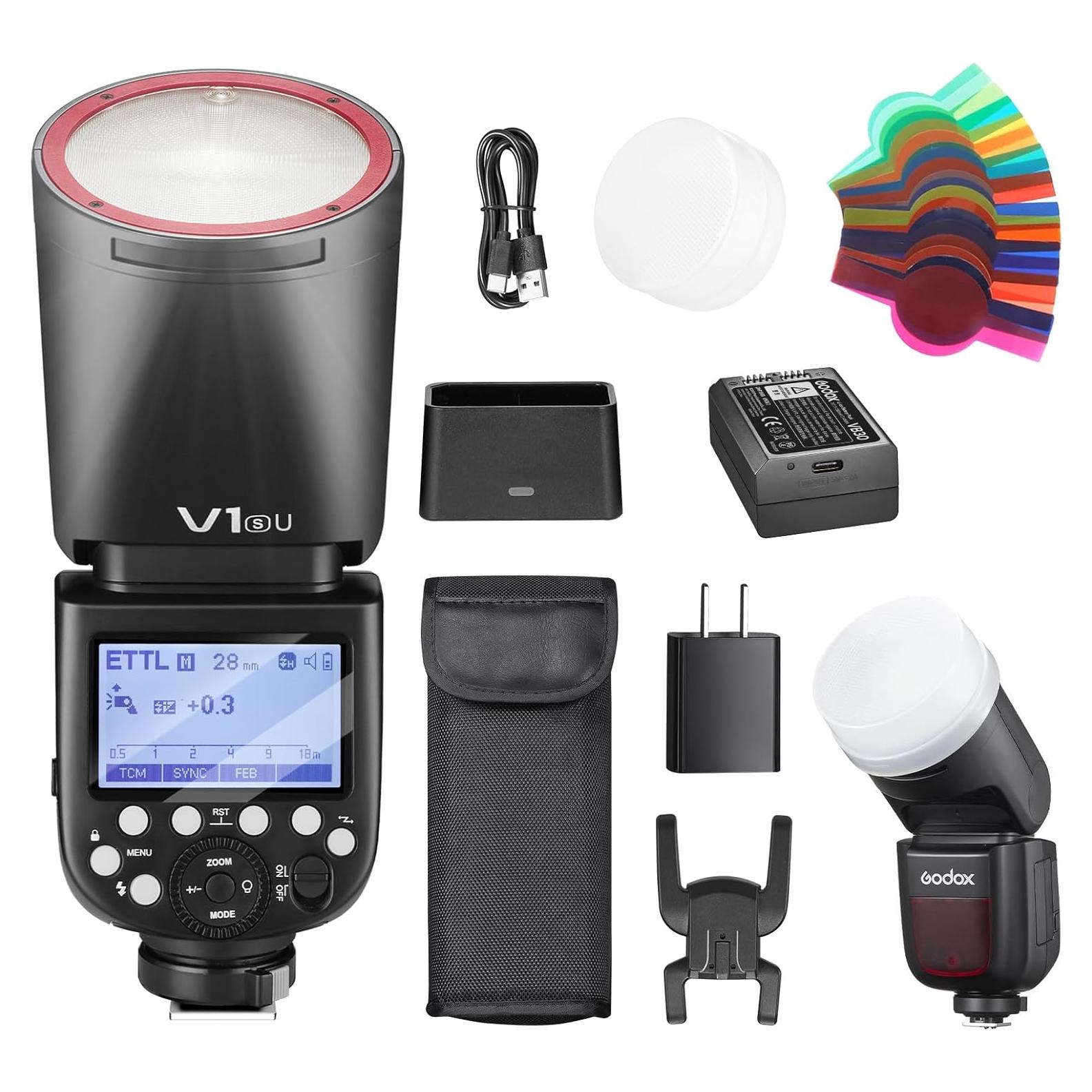 Flash Godox V1-S para Sony TTL Inalámbrico 1.5s Recarga