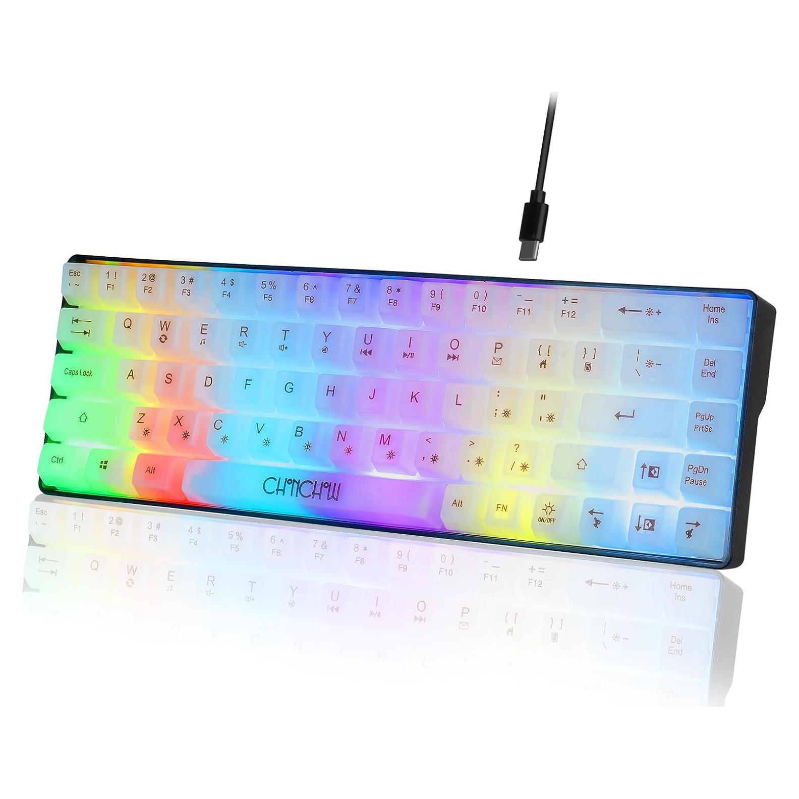 Teclado Gaming Mini 60% CHONCHOW G31D RGB USB C Compacto