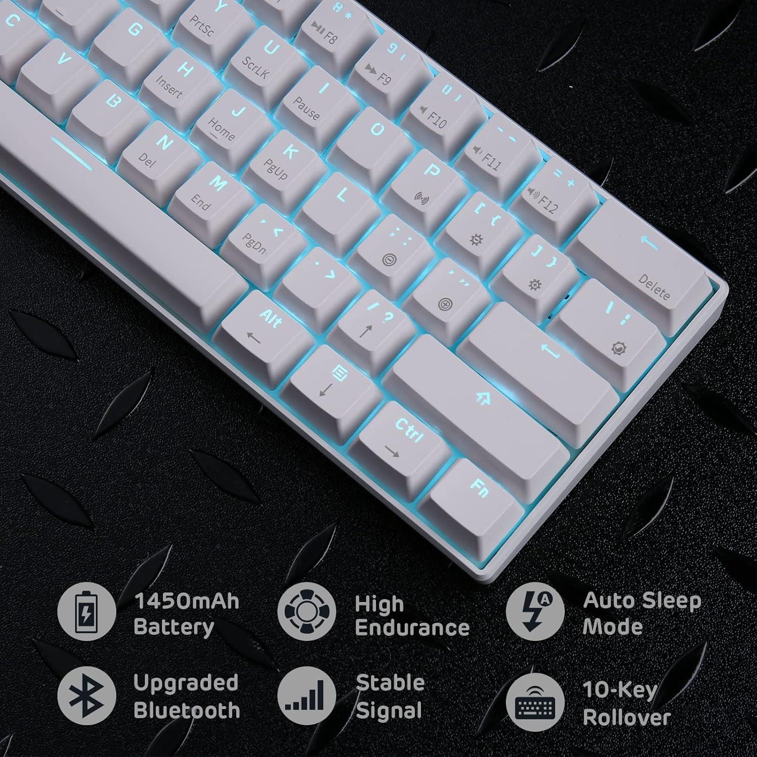 Teclado Mecánico RK ROYAL KLUDGE RK61 Inalámbrico 60%