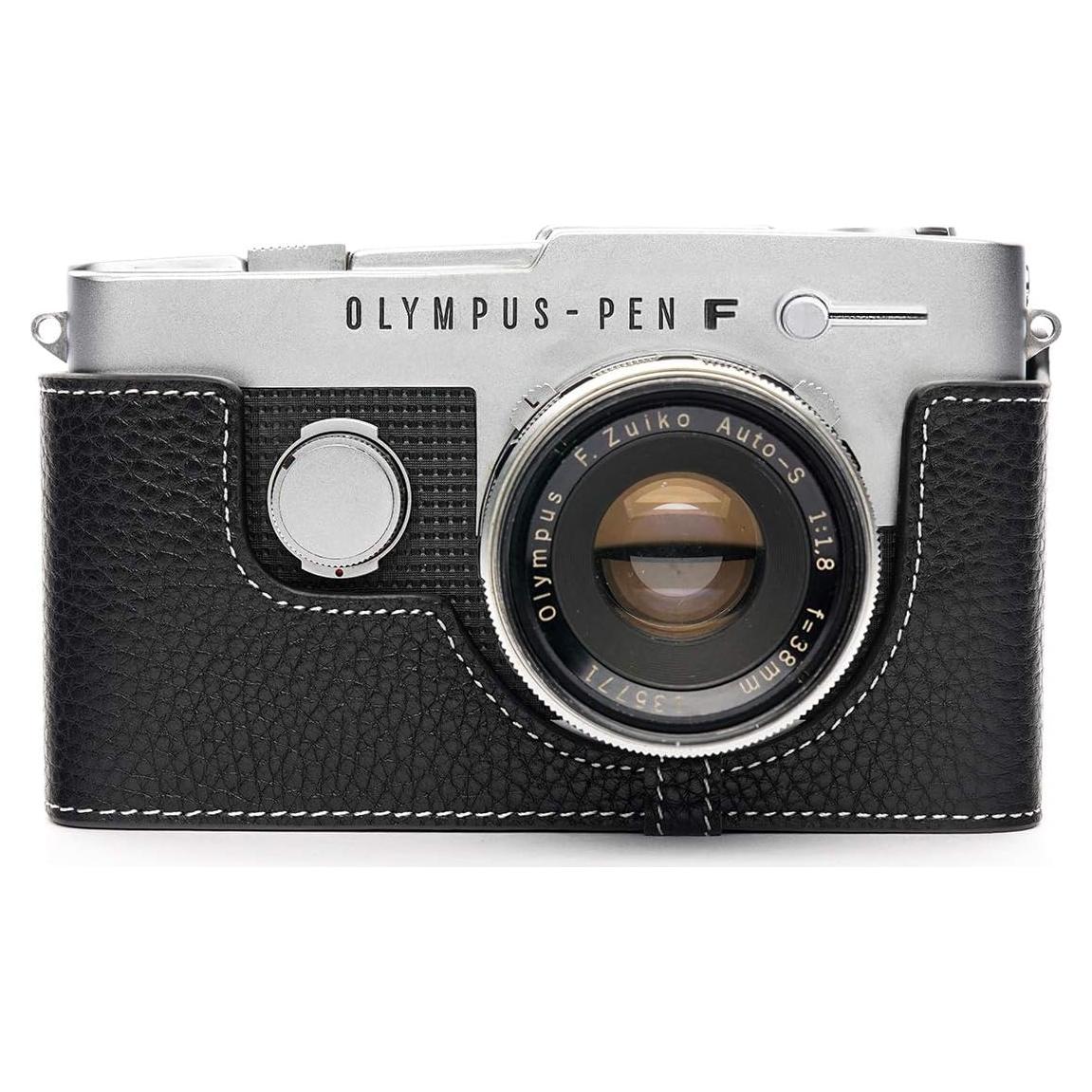 Funda de Cámara de Cuero Real BolinUS para Olympus Pen-FT