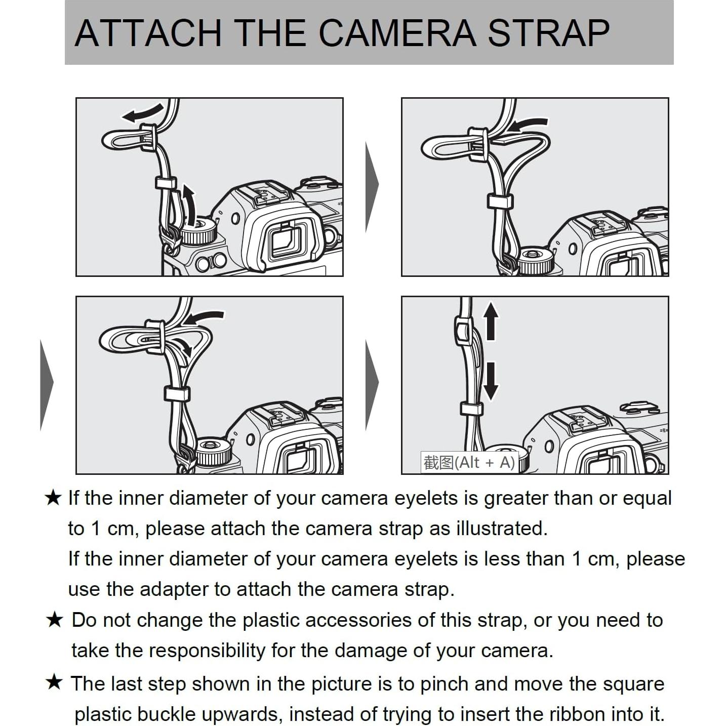 Correa de Cámara Ajustable Crisantemo y Grulla Negra - Unisex