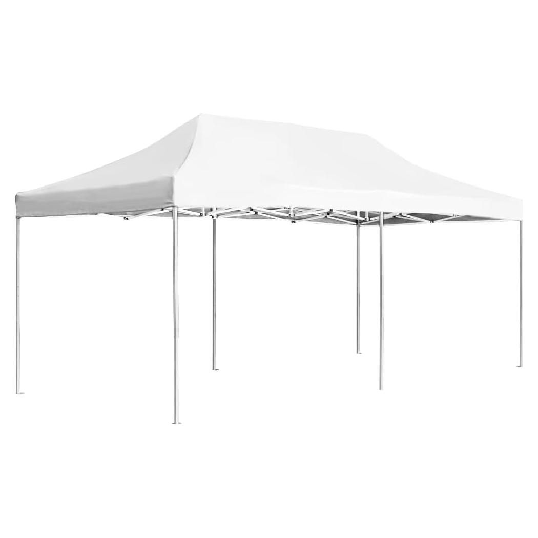 Carpa de Fiesta Plegable ANYCHOLE 5.4x3.0m Blanca Resistente