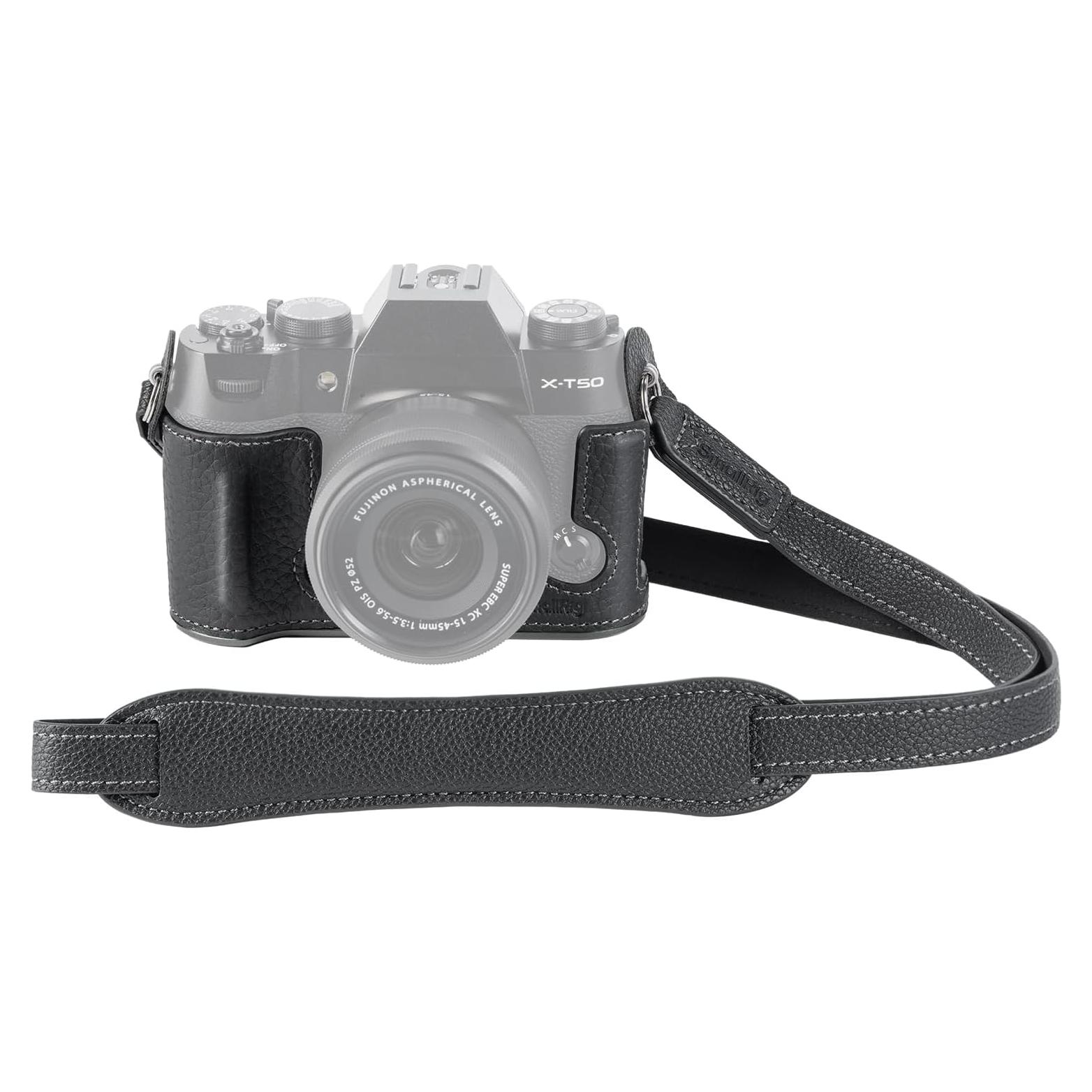 Funda de Cuero a Medias SmallRig para Fujifilm X-T50 - Negro