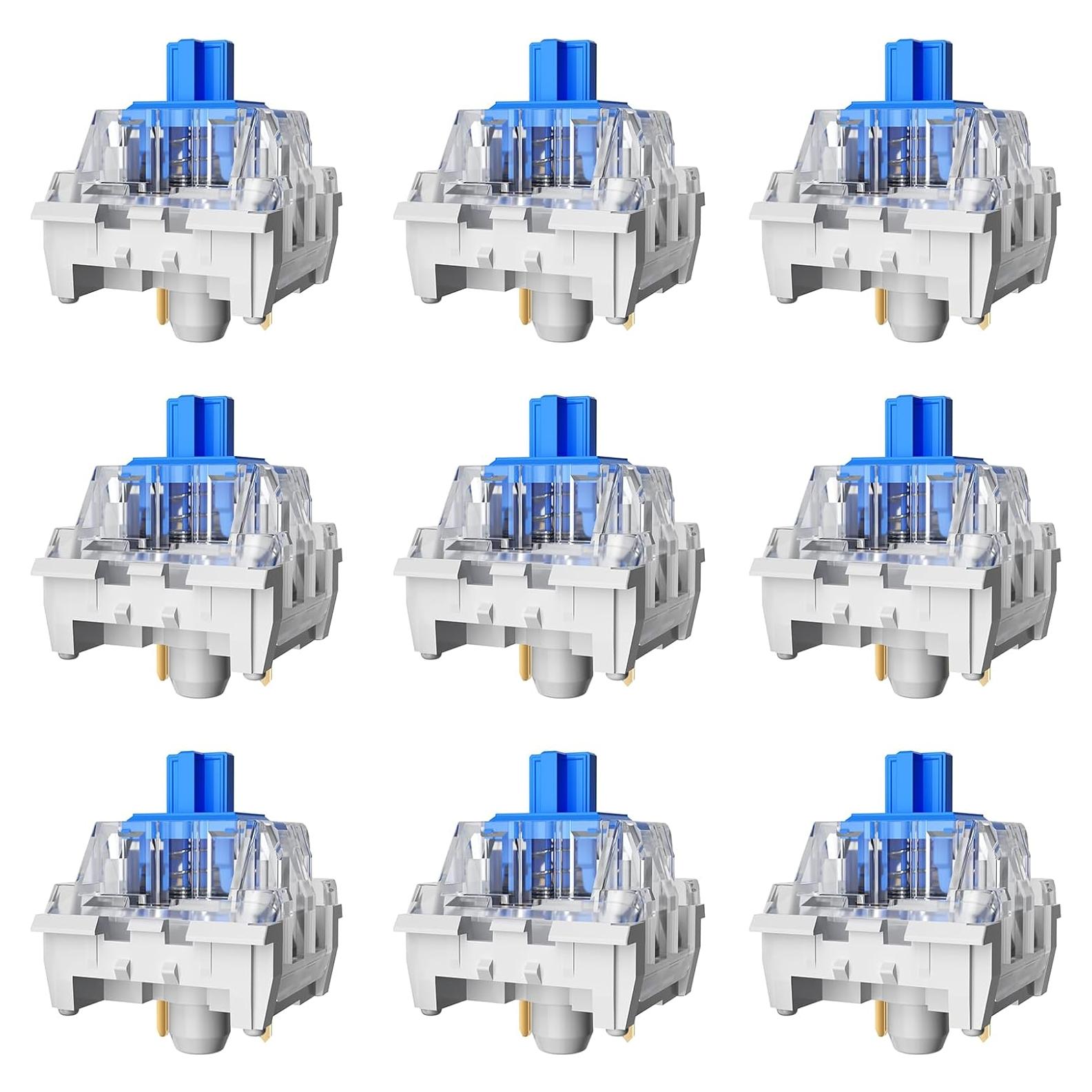 Teclado Mecánico para Juegos Gngzyte 10 Pcs Interruptores Azules