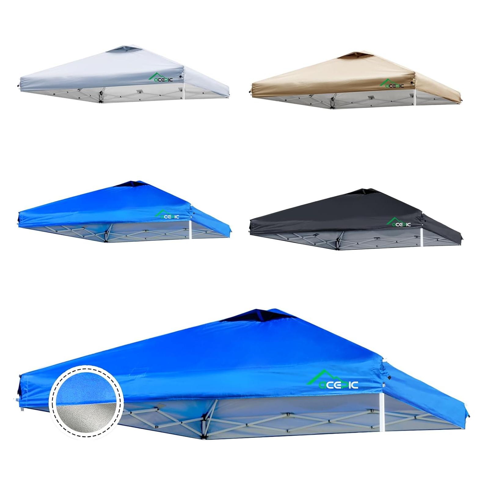 Cubierta de Toldos Acepic 10x10 Azul Cielo Impermeable UV