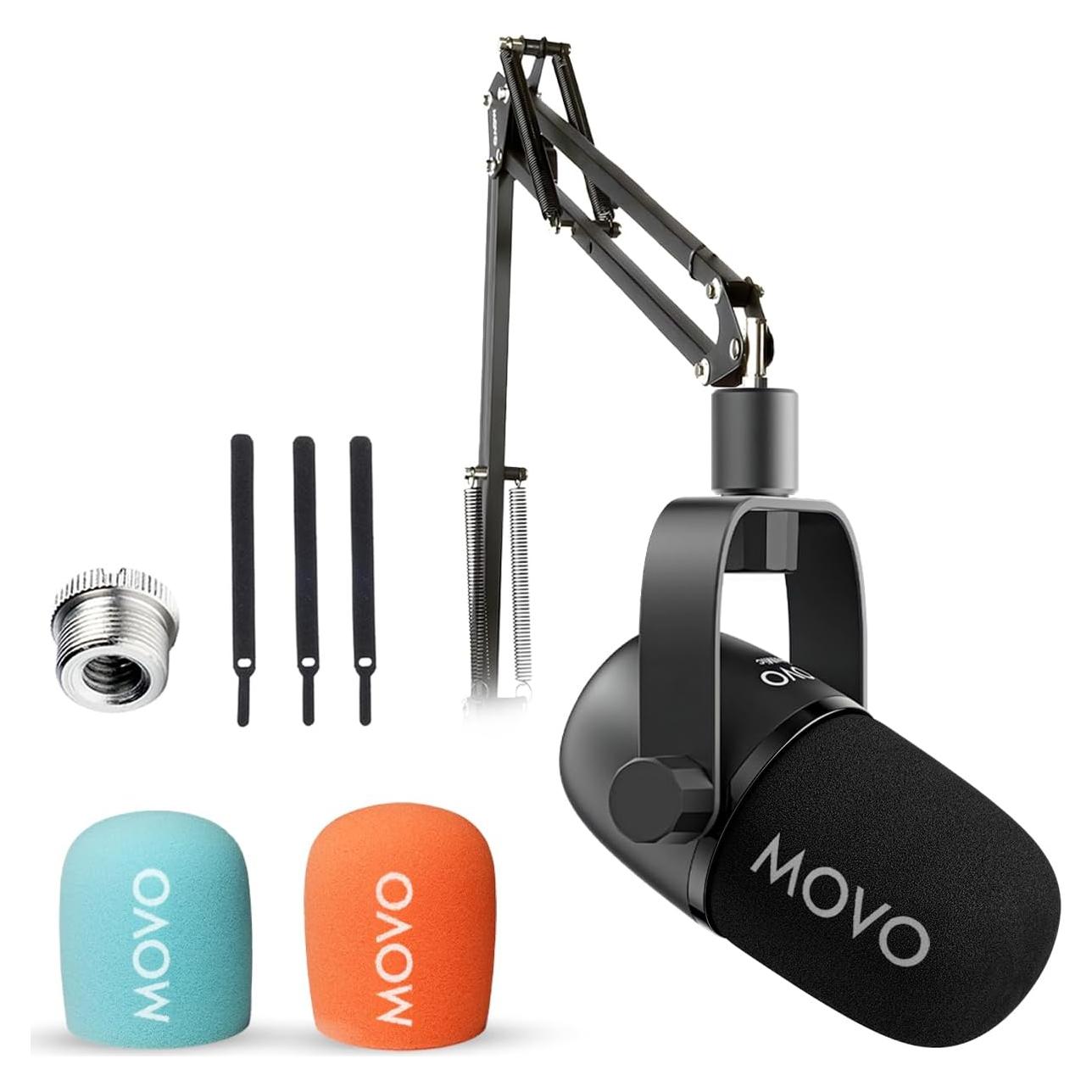 Kit de Micrófono Movo CastMic con Brazo Soporte y Accesorios