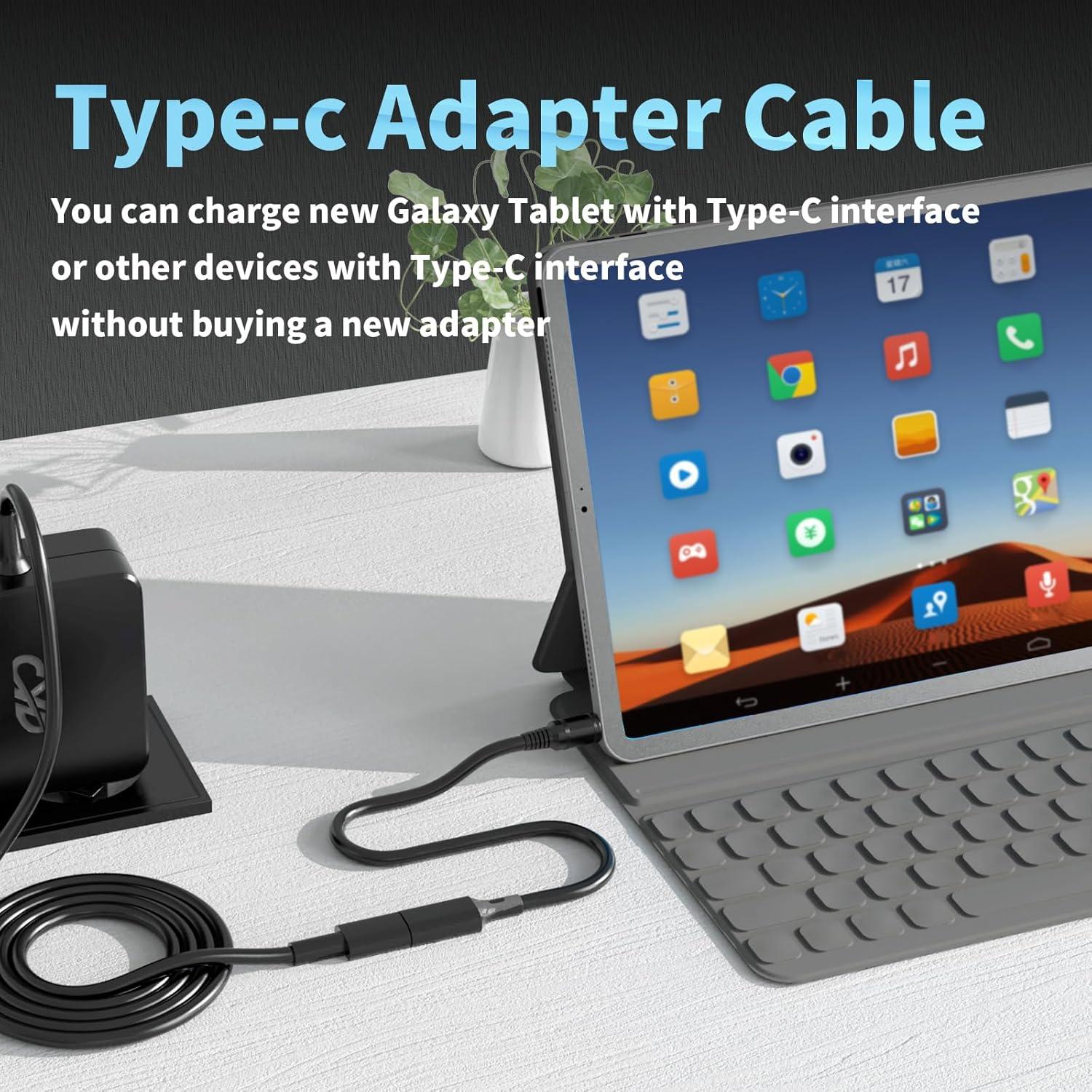 Cable USB-C a DC 5.5x2.5mm JLY 30cm Adaptador Cargador