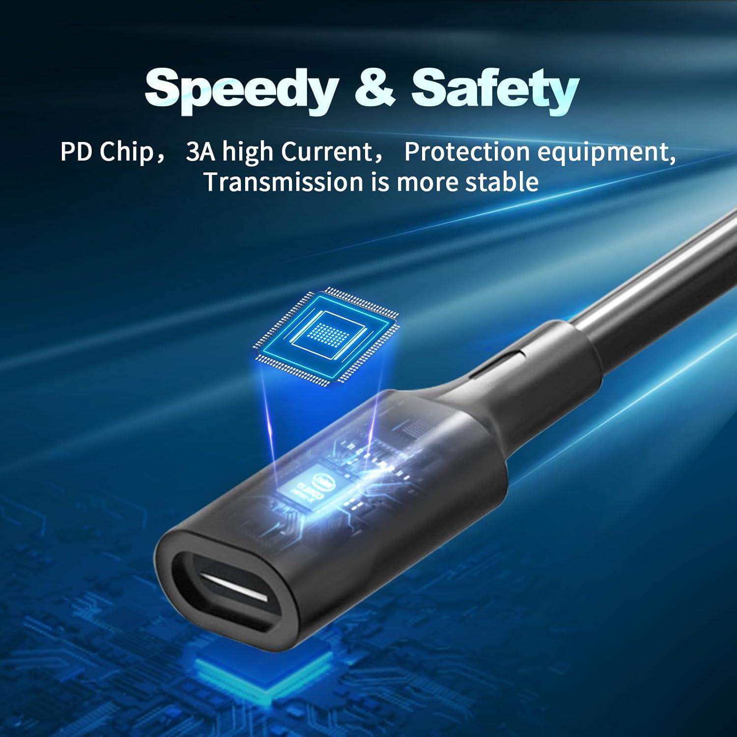 Cable USB-C a DC 5.5x2.5mm JLY 30cm Adaptador Cargador