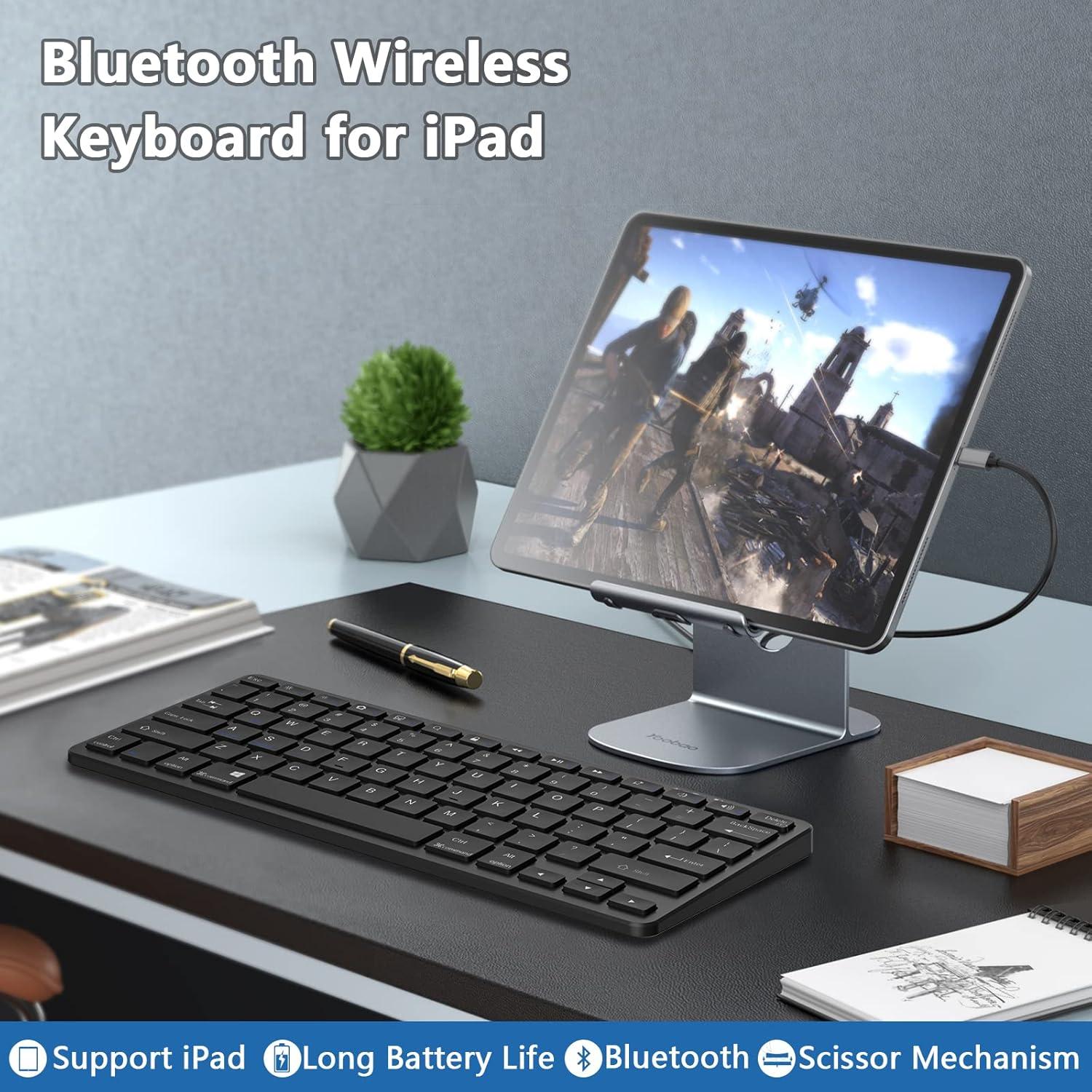 Teclado Bluetooth Inalámbrico TaIYanG para iPad y Tablets - Negro