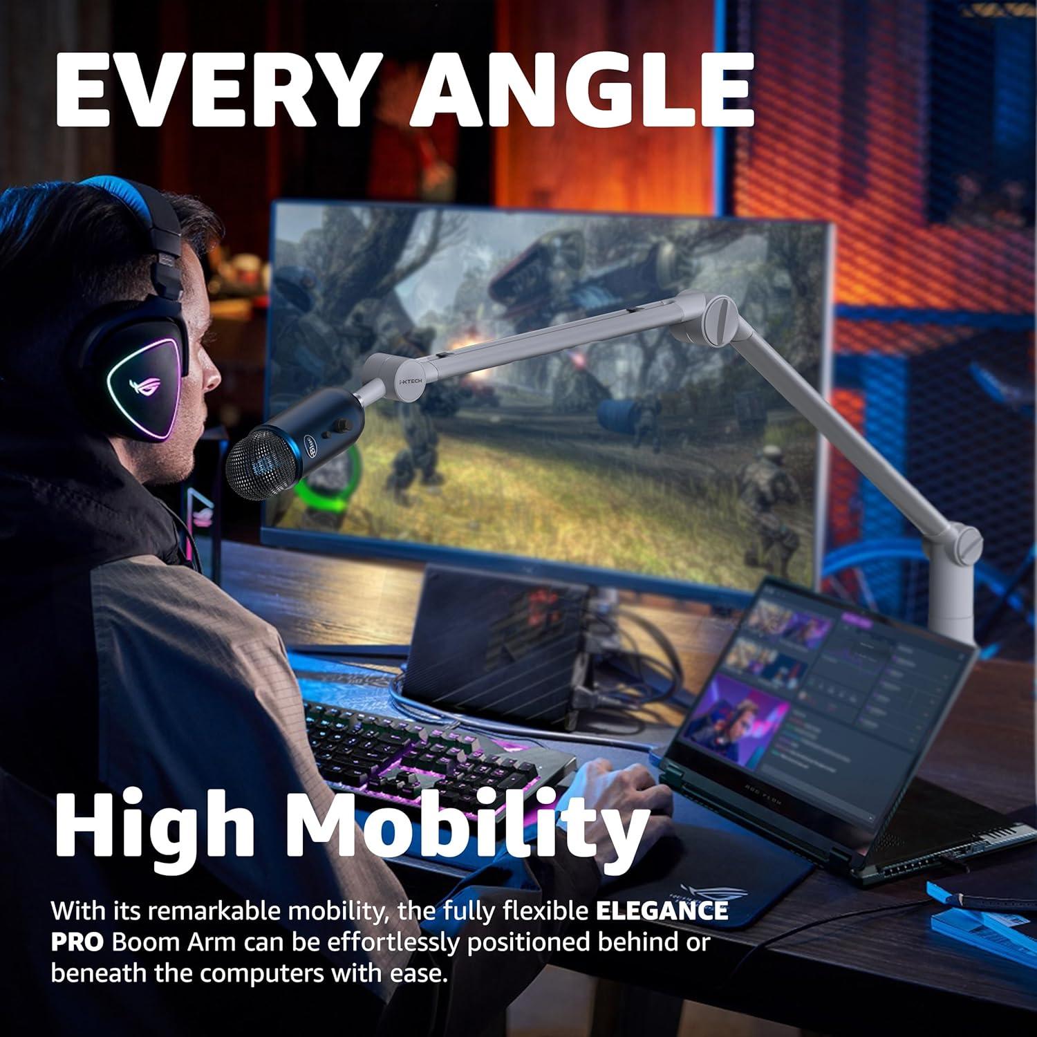 Brazo de Micrófono IXTECH Ajustable 360° para Podcast y Estudio