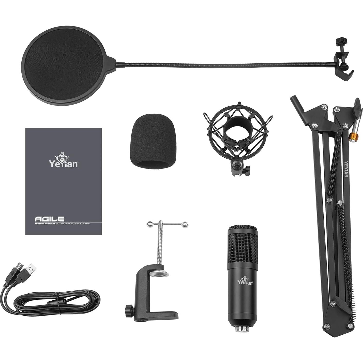 Micrófono USB Yeyian YSA-UCMQ-01 Cardioide 24Bit/192kHz