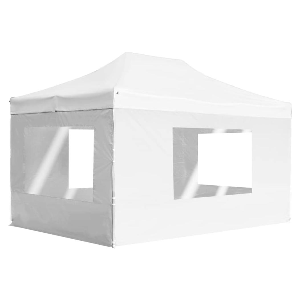Carpa de Fiesta Plegable KCCKOM 4.3x3m Blanca con Paneles
