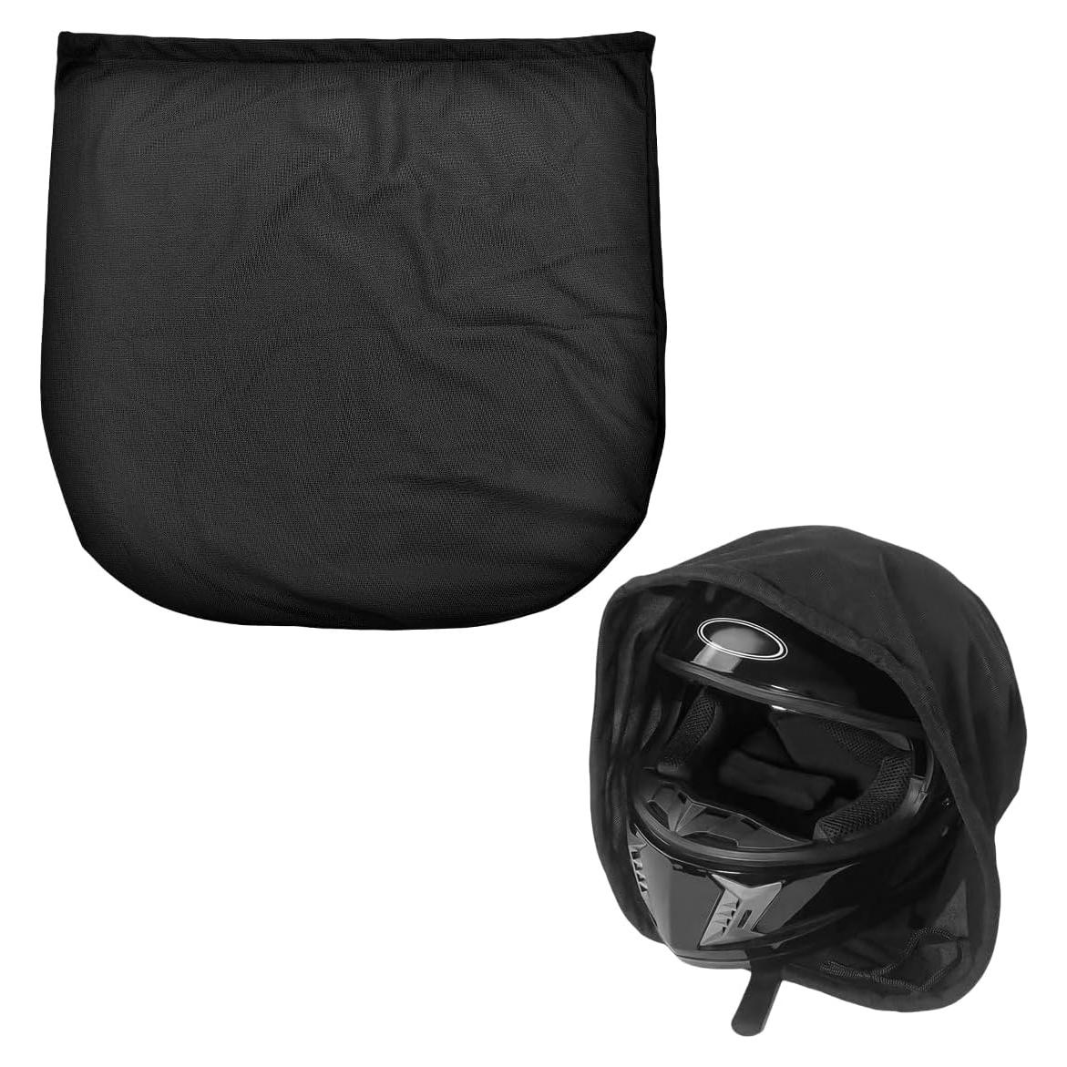 Bolsa para Casco KVAEY Negra, Tela de Nailon, Compacta