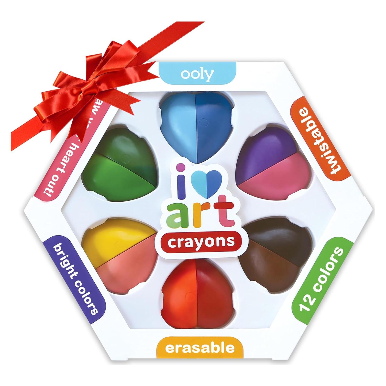 Crayones Borrables Ooly I Heart Art - 12 Colores Brillantes