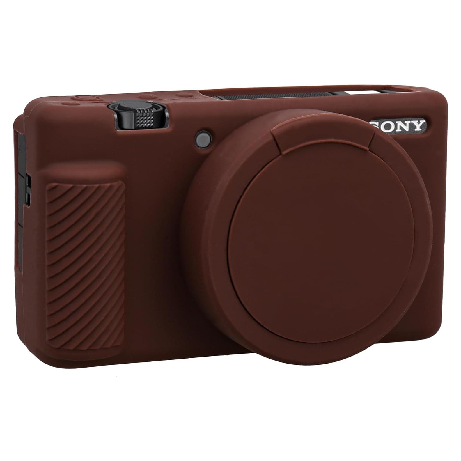 Funda de silicona BOVKE para cámara Sony ZV-1 marrón