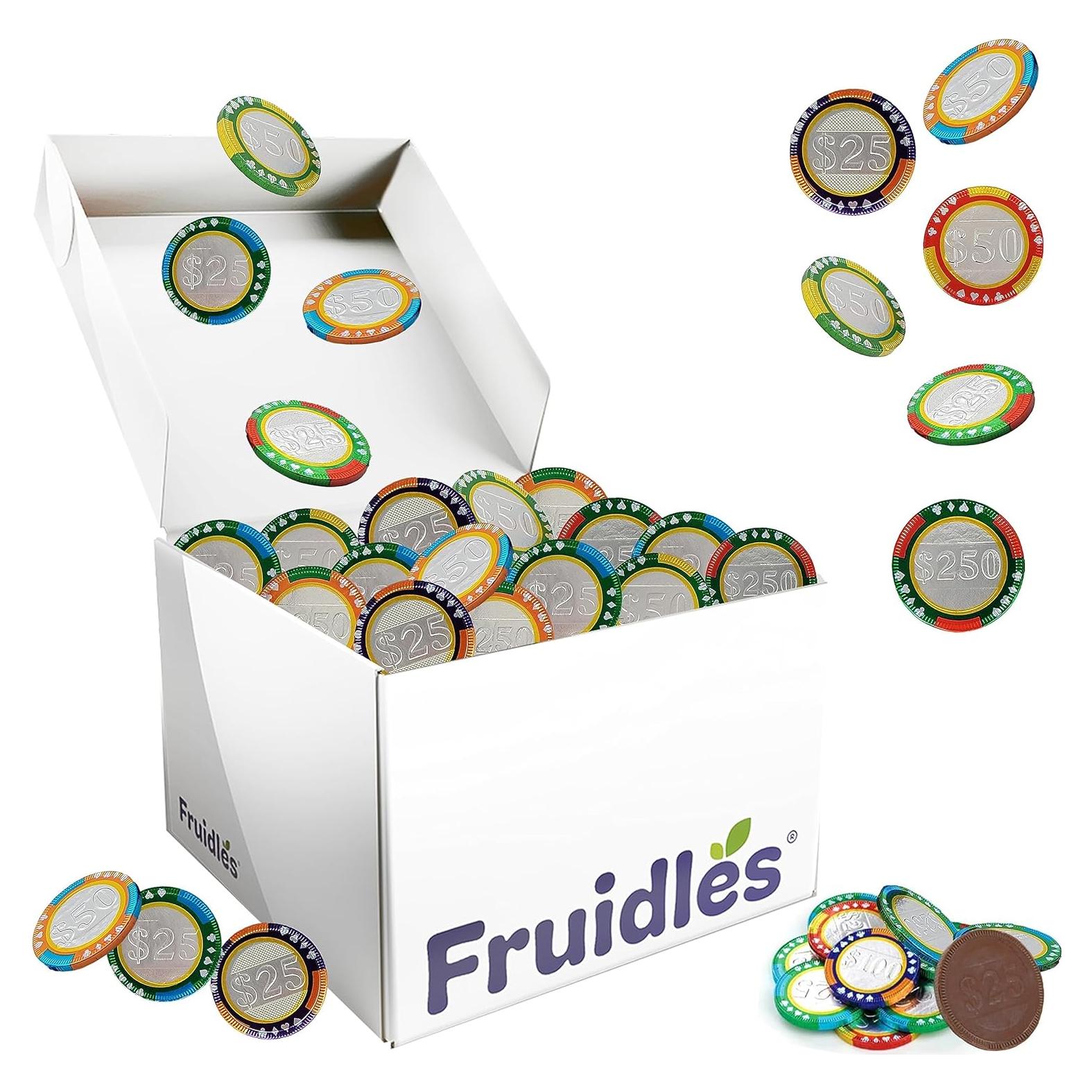 Fruidles Fichas de Poker Chocolate Belga 9,07 kg Kosher