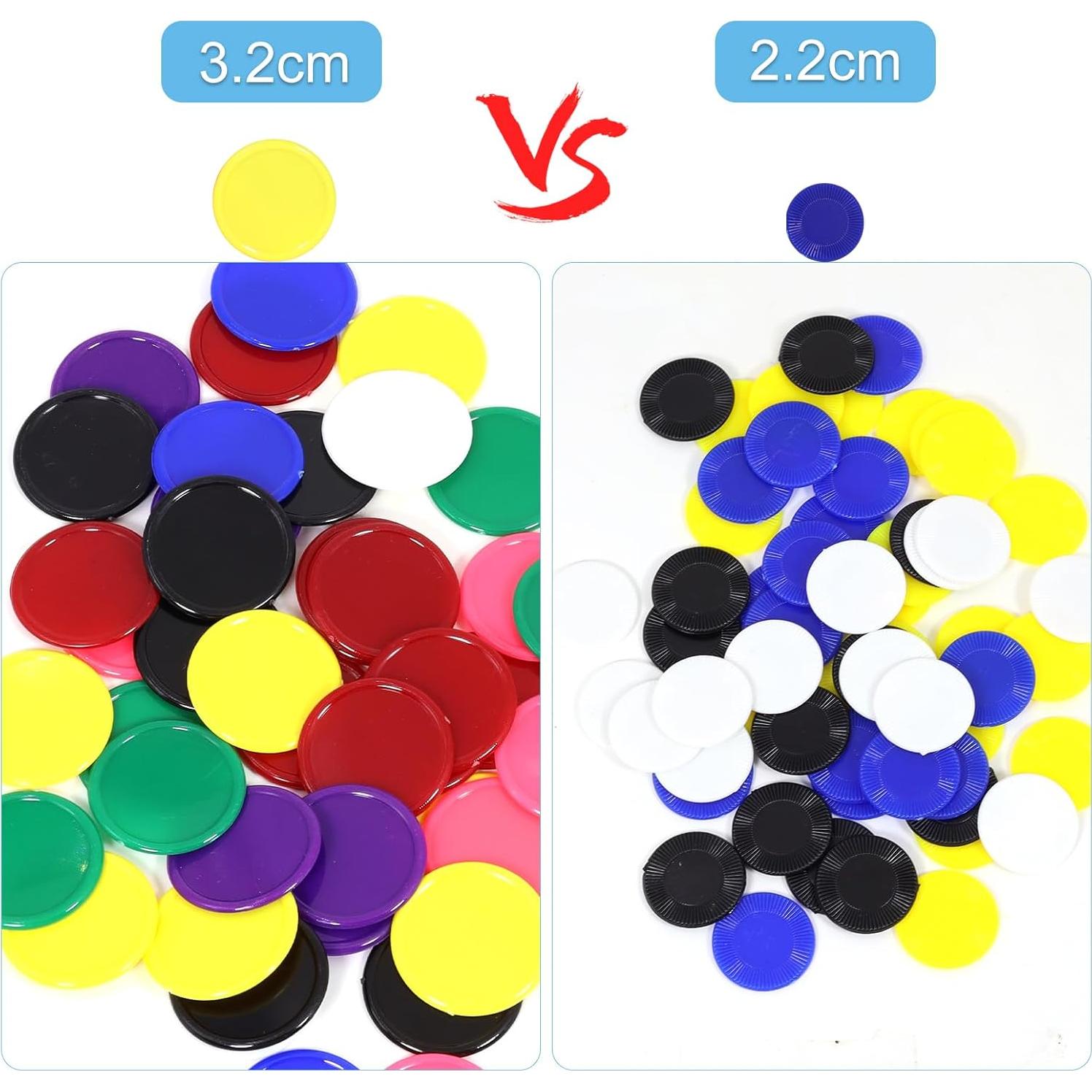 480 Fichas de Póker Plástico 3CM 8 Colores para Juegos
