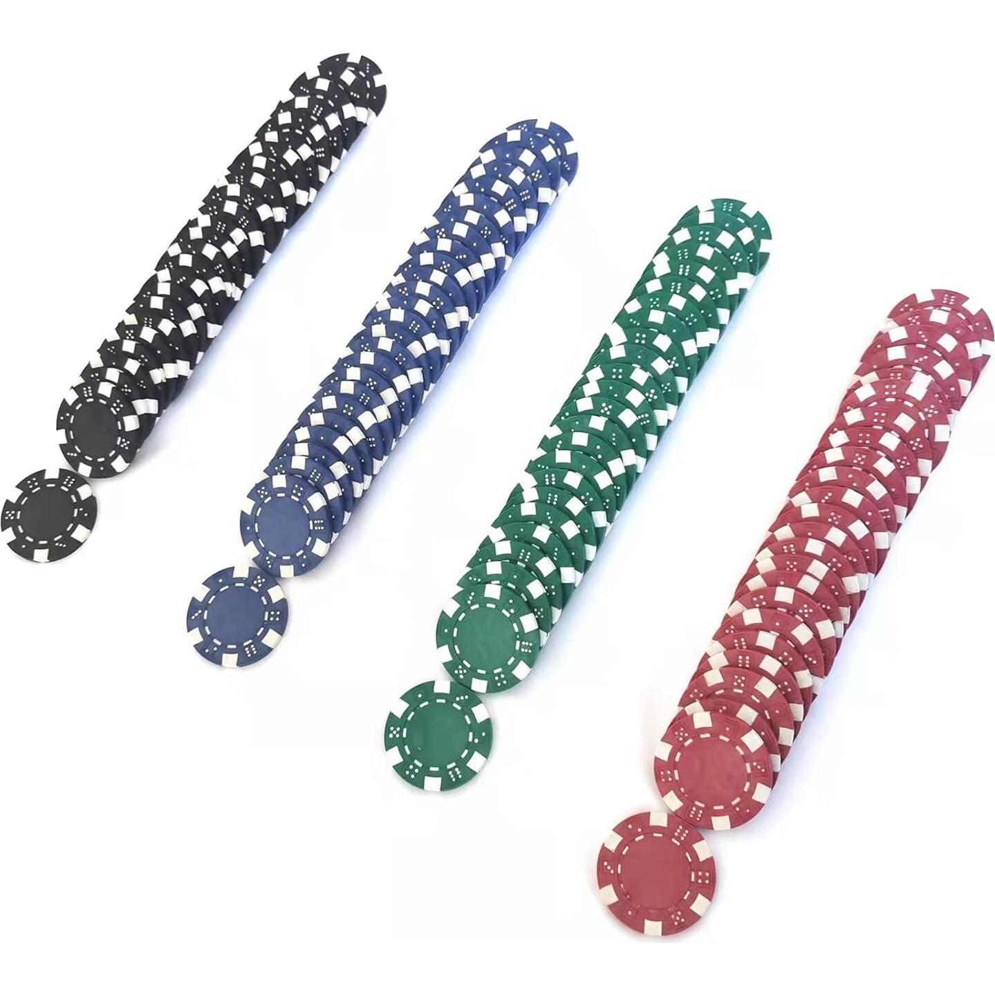 Fichas de Póker Seetooogames 100 Piezas 11.5g 4 Colores