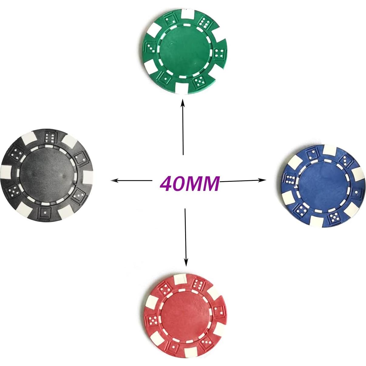 Fichas de Póker Seetooogames 200 Piezas 11.5g 4 Colores