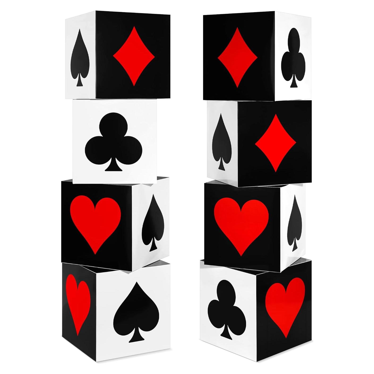 Cajas de Favor de Casino Zhanmai 4 Pcs 30 cm para Fiestas