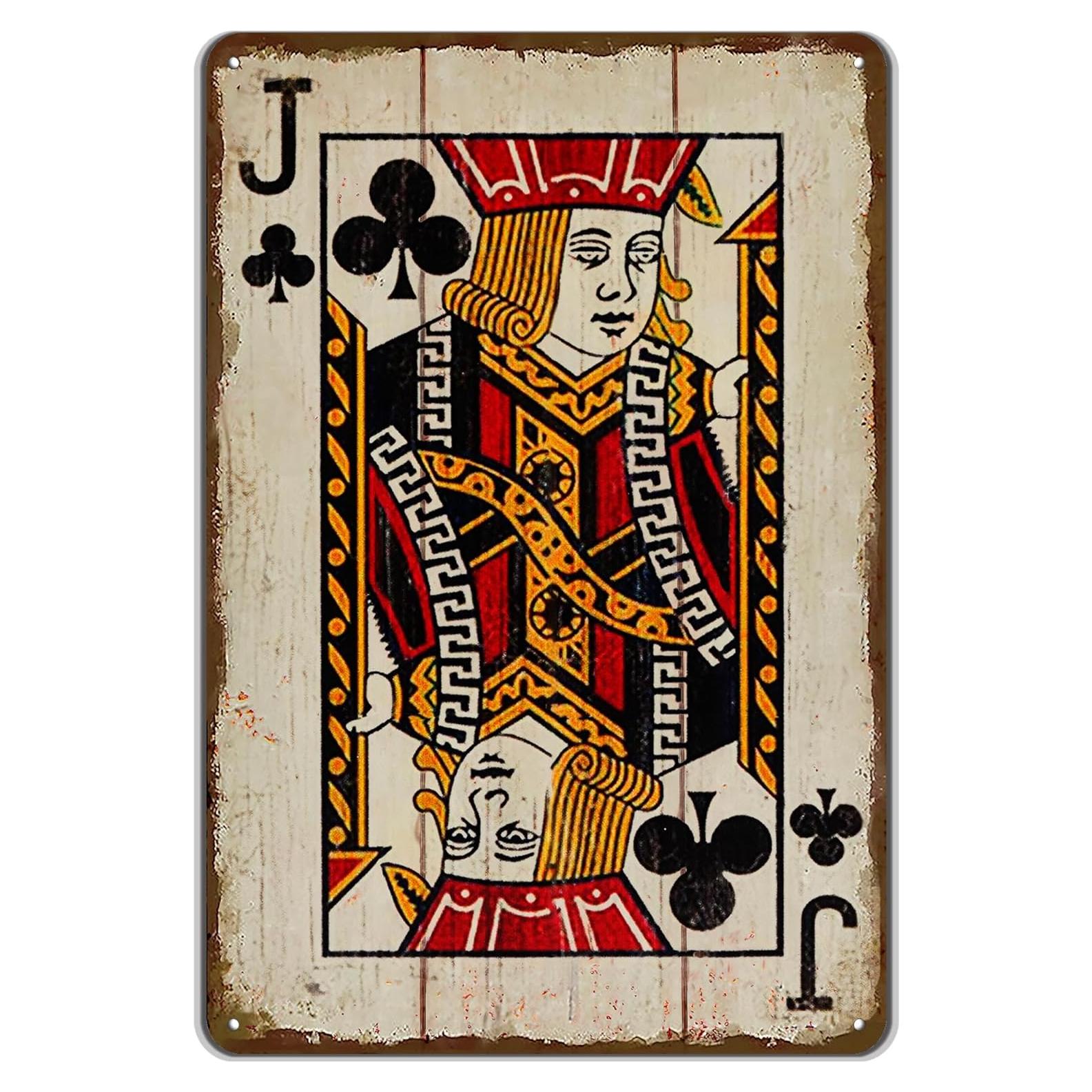 Cartel de Póker Vintage TREEPERI 30x20 cm Decoración Bar