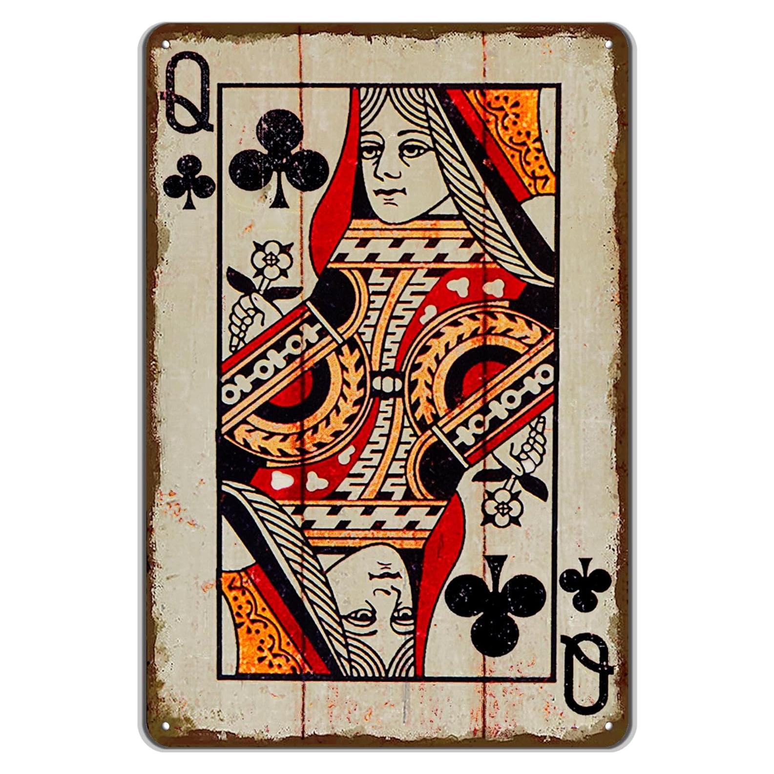 Cartel de Metal Vintage Póker TREEPERI 30x20 cm Decoración