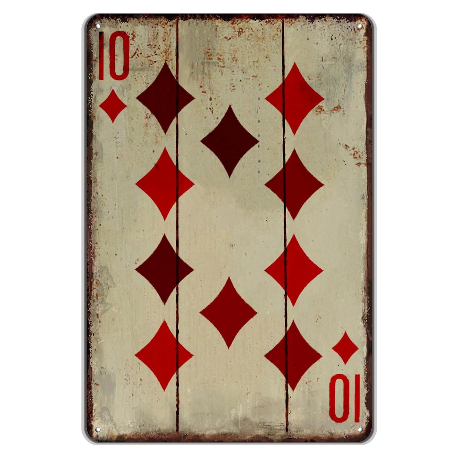 Cartel de Póker Retro TREEPERI 30x20 cm Decoración de Pared