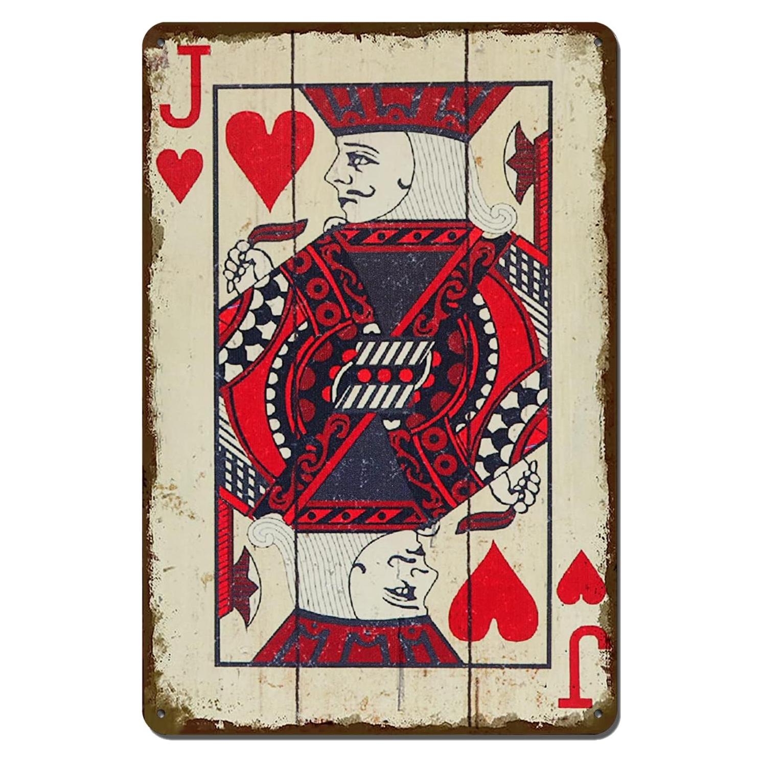 Cartel de Metal Vintage TREEPERI Póker 30x20 cm Decorativo