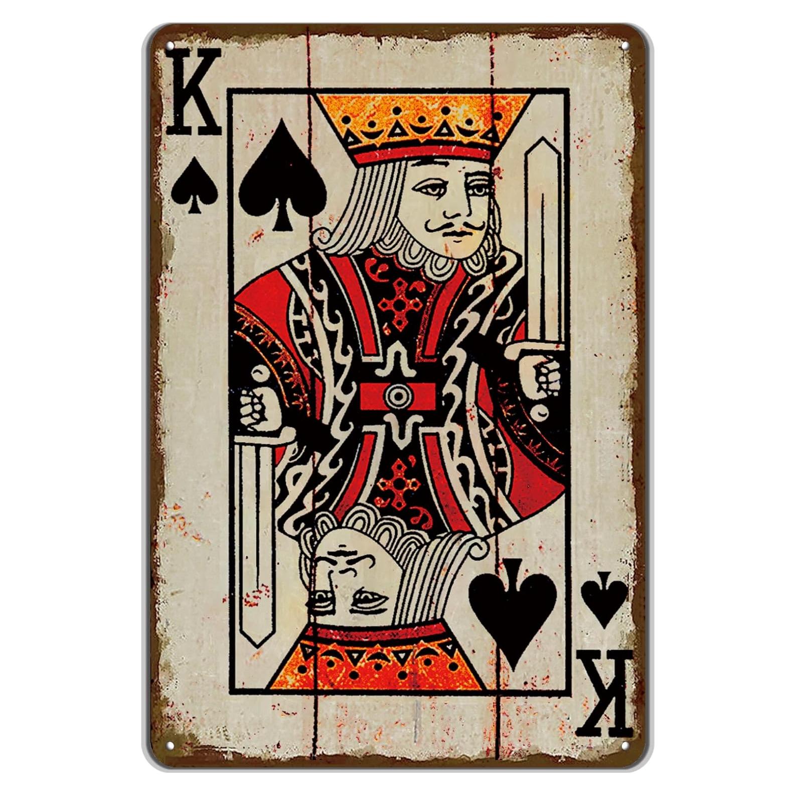 Cartel de Póker Vintage TREEPERI 30x20 cm Decoración Bar