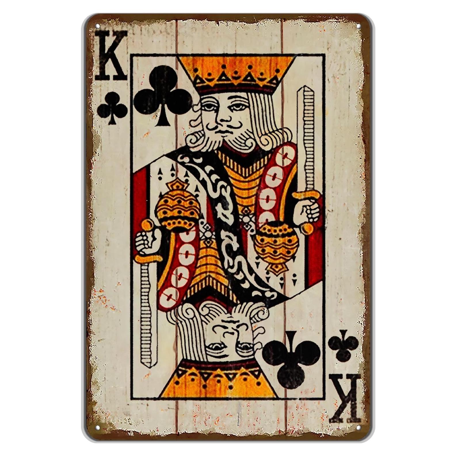 Cartel de Metal Vintage TREEPERI Póker 30x20 cm Decoración