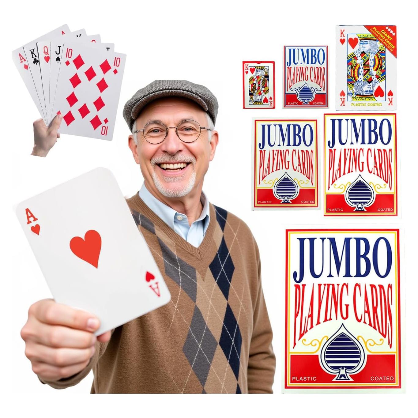 Jumbo Cartas Gigantes Lynkaye 20x28 cm para Juegos y Decoración