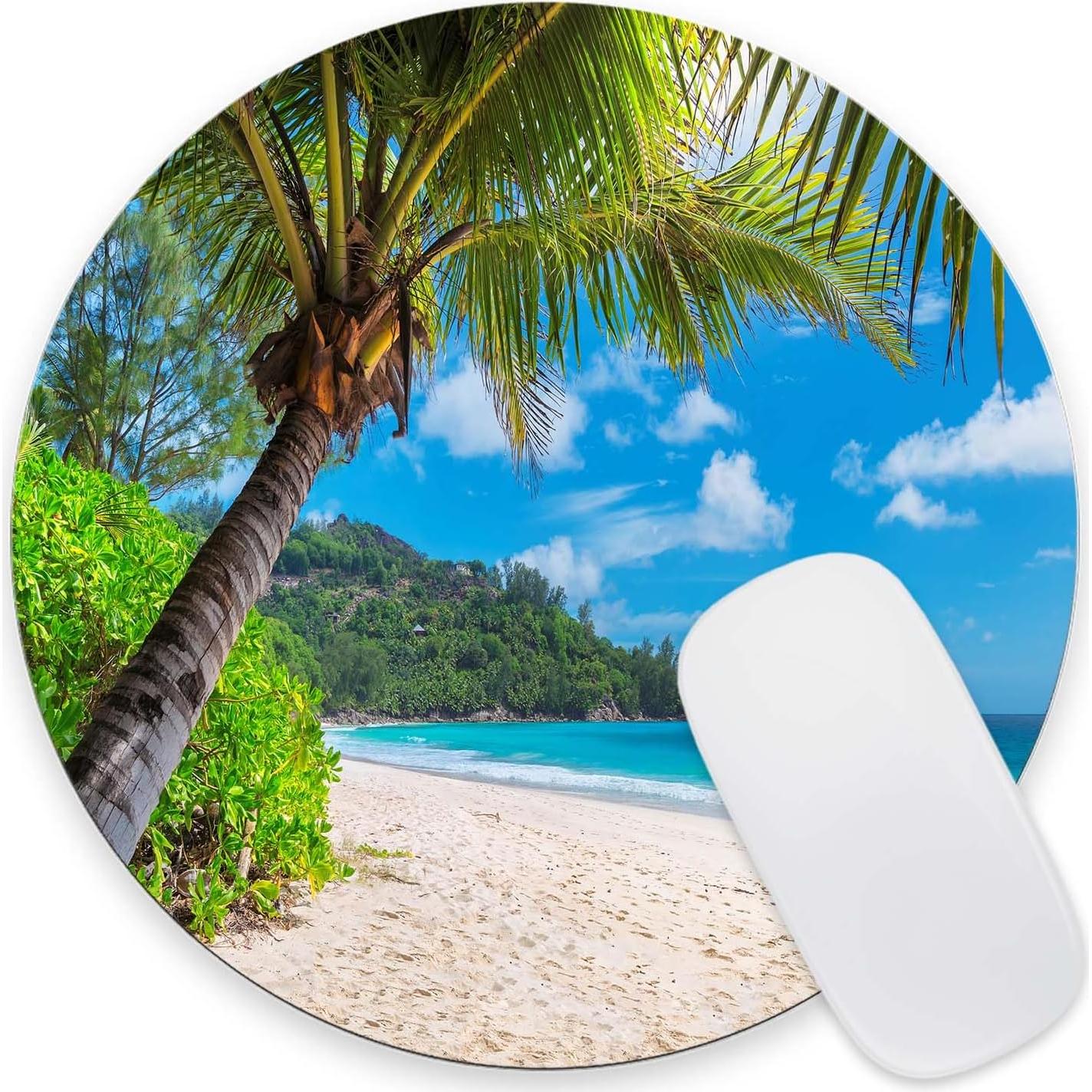 Alfombrilla de Ratón Nphuriy Árbol de Playa 20x20cm Antideslizante
