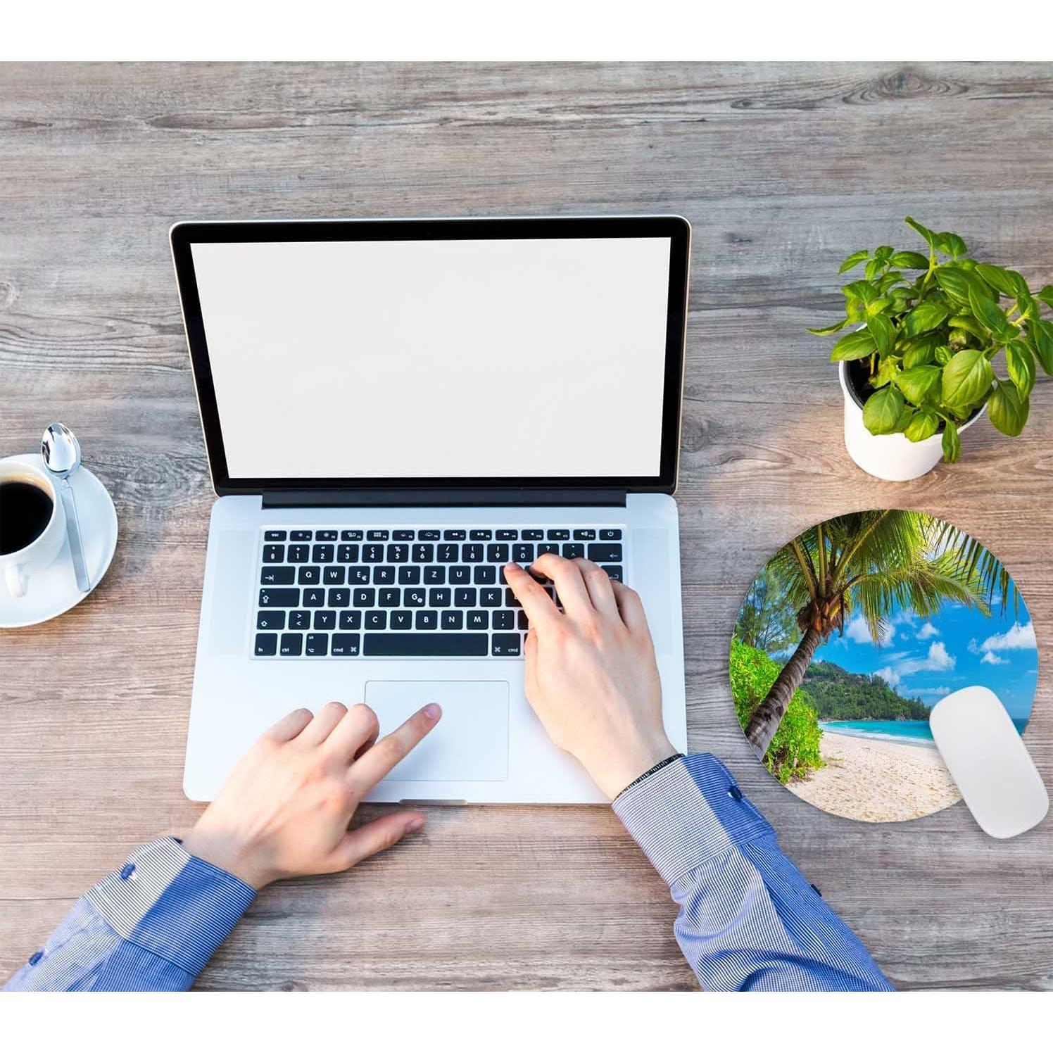 Alfombrilla de Ratón Nphuriy Árbol de Playa 20x20cm Antideslizante