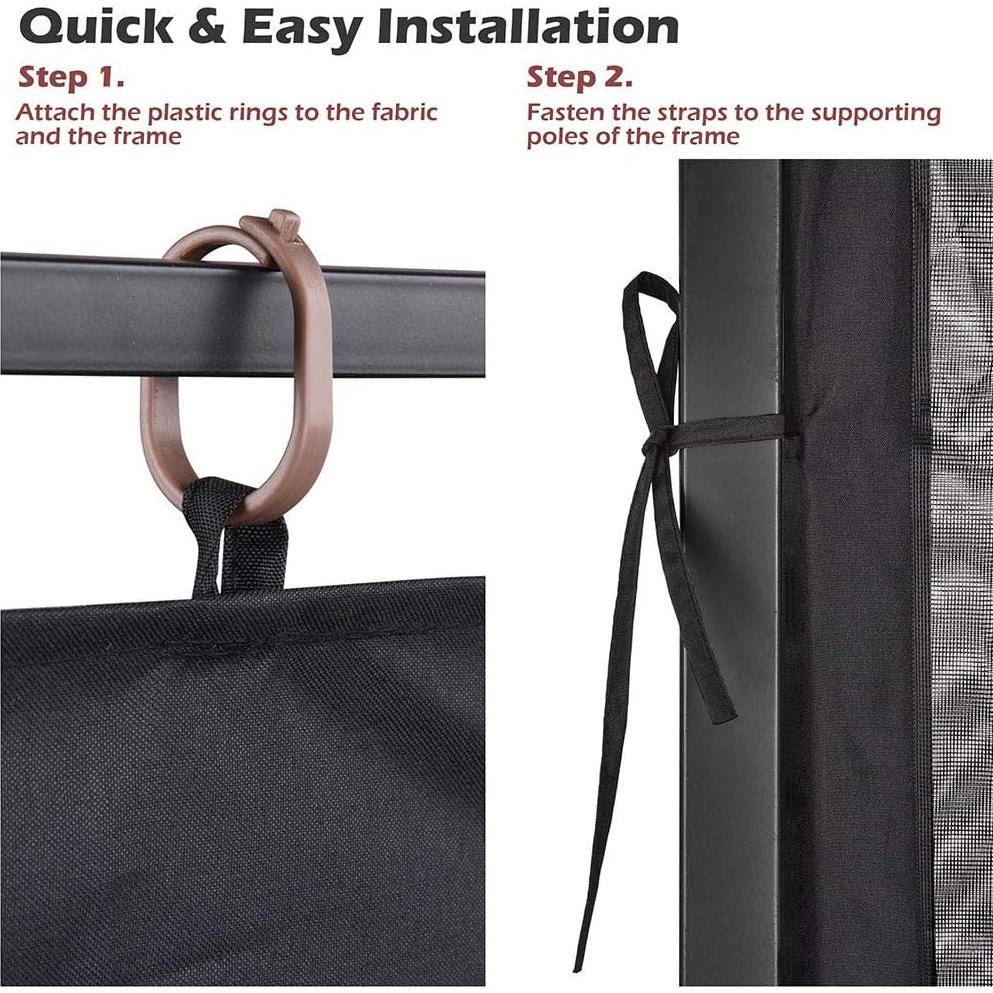 Malla de Reemplazo Universal Yescom para Gazebo 3x3 m