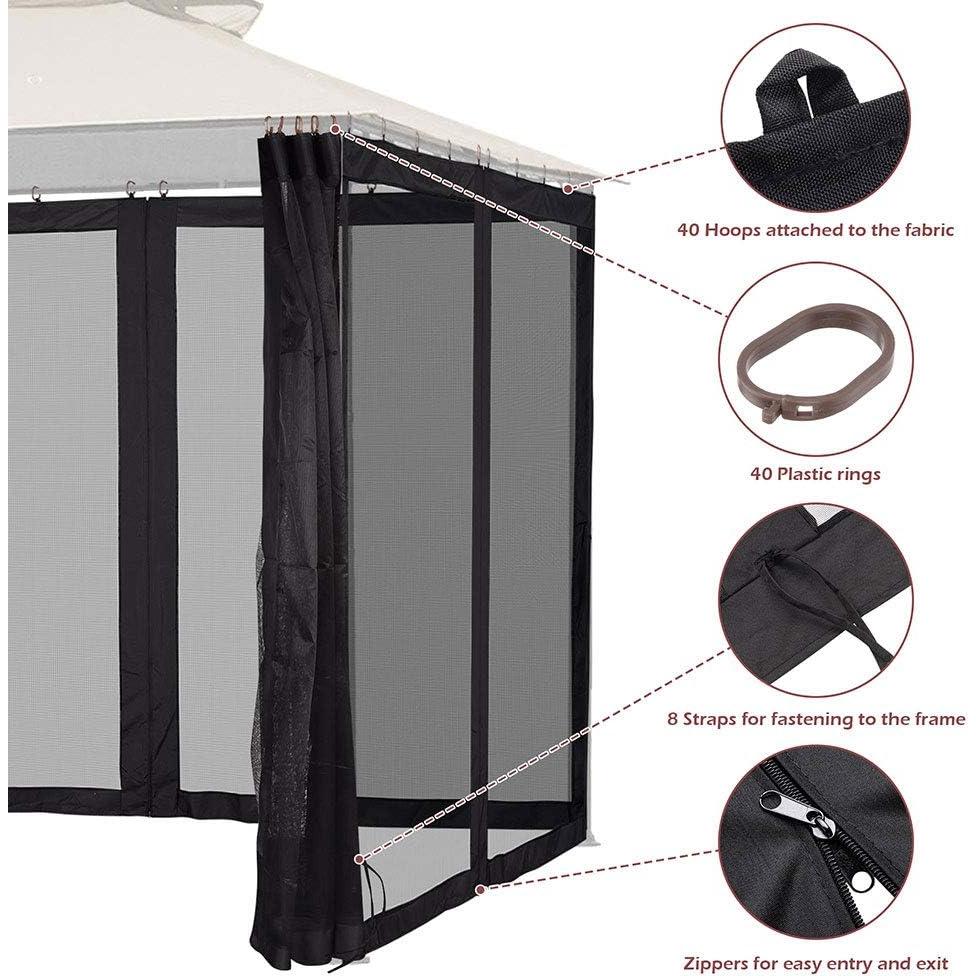 Malla de Reemplazo Universal Yescom para Gazebo 3x3 m